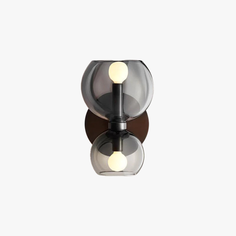 Valentina Modern Hourglass LED Wall Lamp Metal/Glass White Living Room