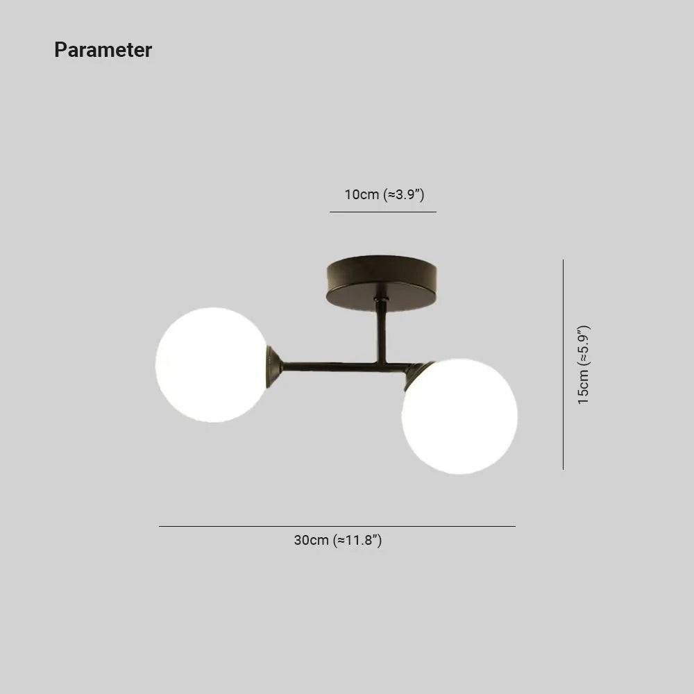 Valentina Semi-Flush Mount Ceiling Light, 2 Color