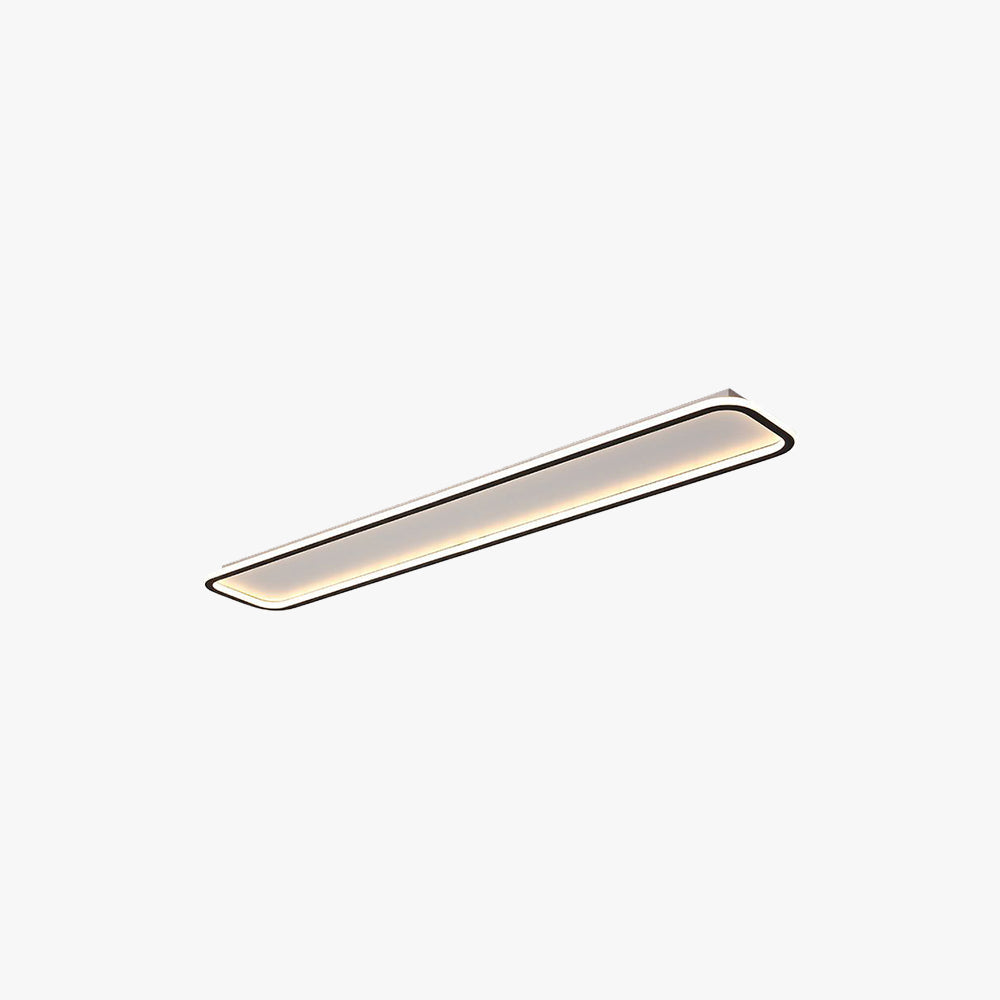Arisha Minimalist Flush Mount Black Frame Rectangular Ceiling Light
