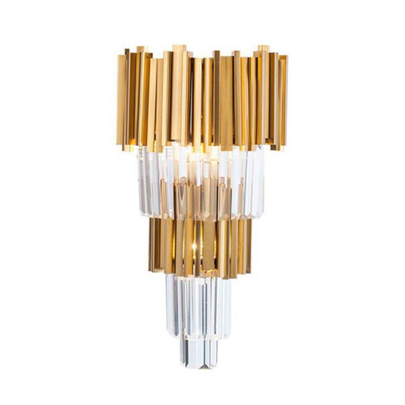 Kristy Luxury Gold Crystal Bedroom Bedside Wall Lamp