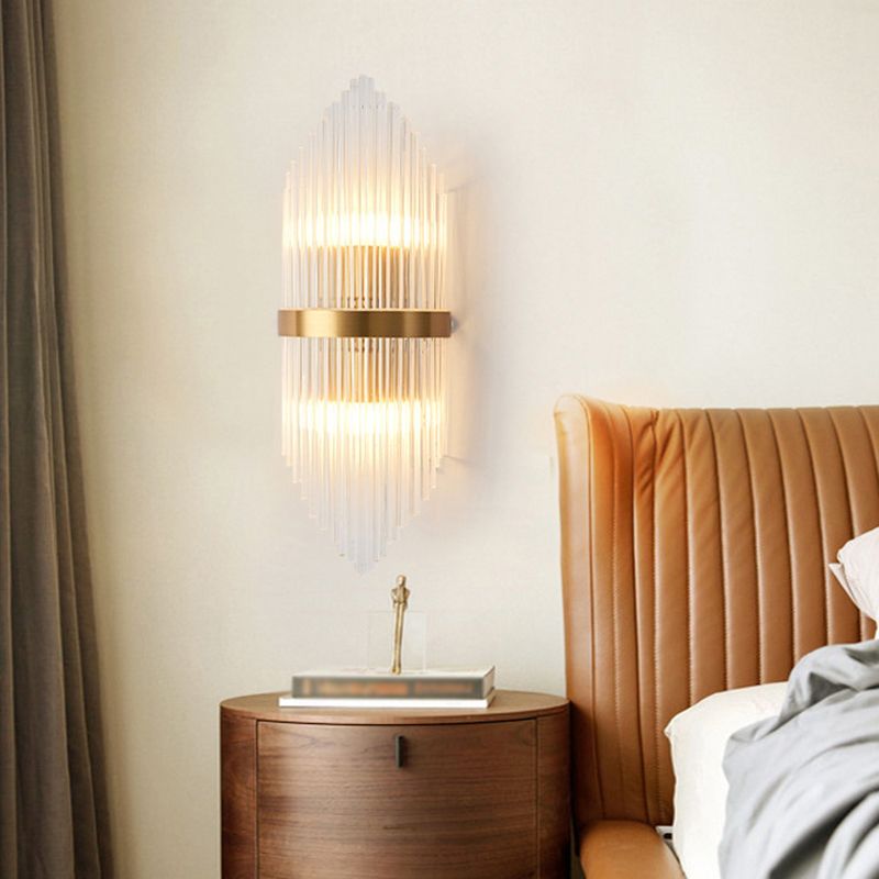Kristy Luxury Gold Crystal Bedroom Bedside Wall Lamp