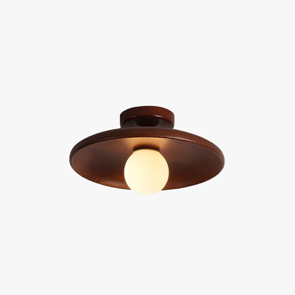 Muto Flush Mount Ceiling Light Natural/Walnut