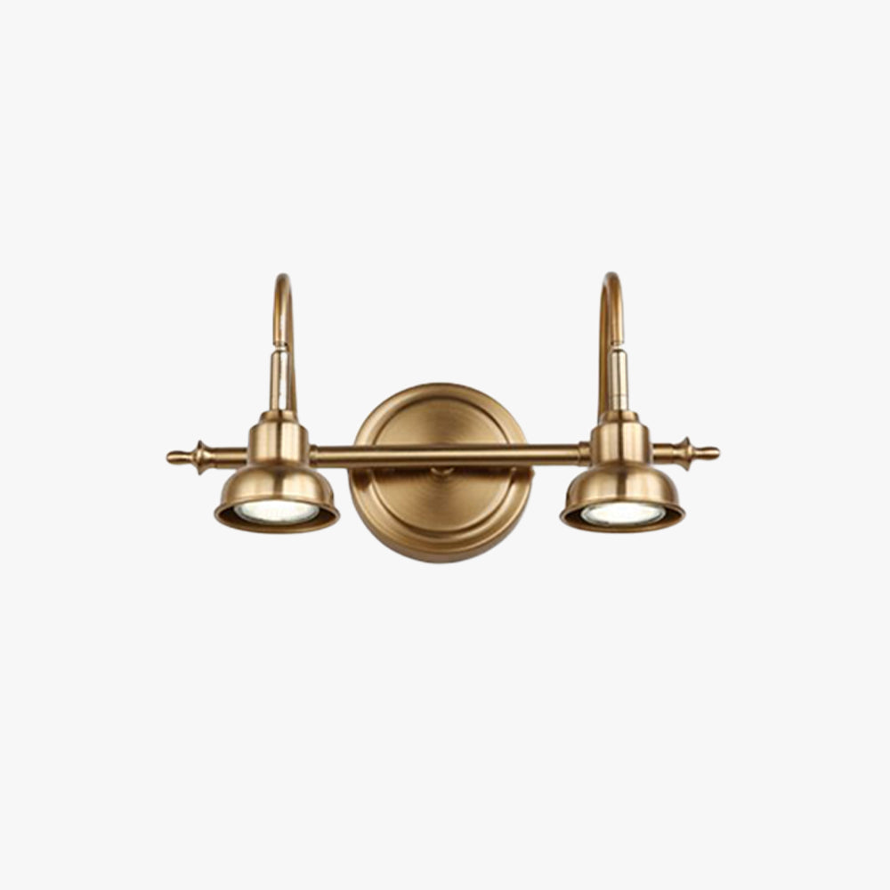 Tiffany Vintage Round Arc Vanity Wall Lamp, Gold, Bedroom