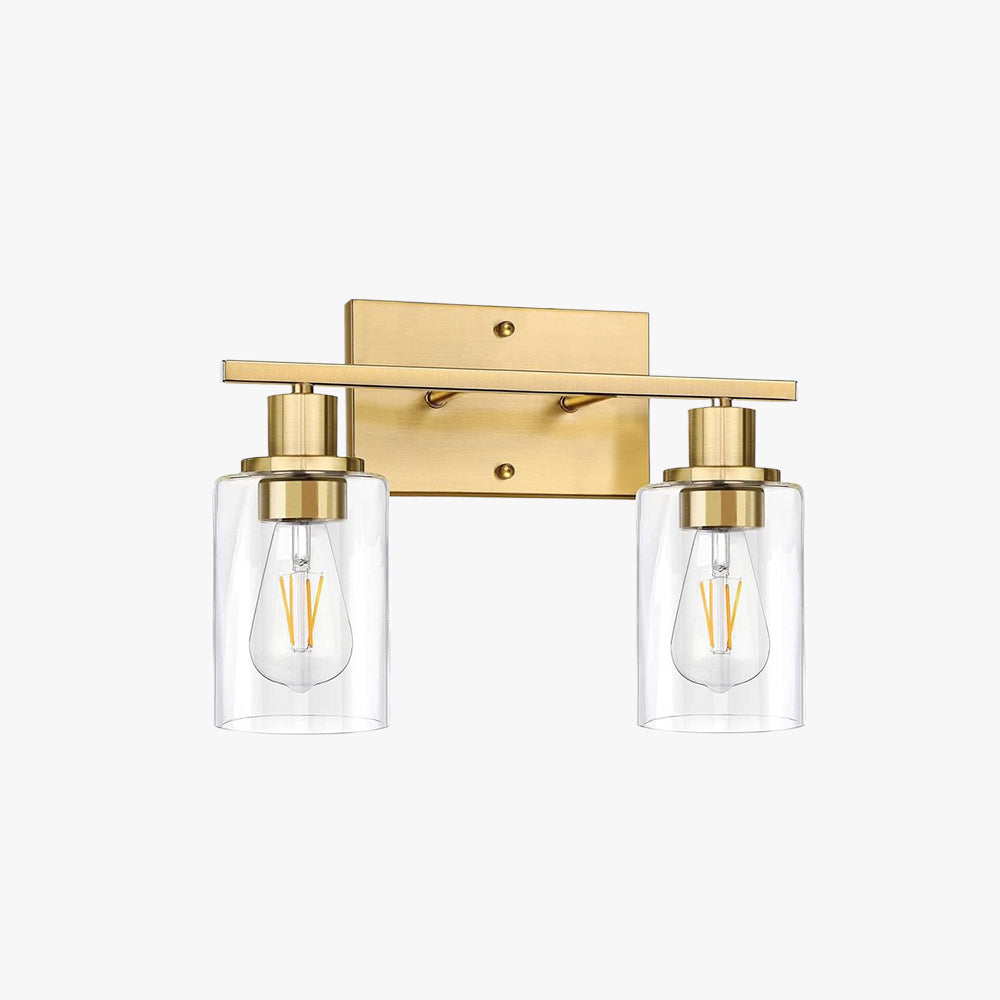 Silva Modern Mirror Front Black Vanity Wall Lamp, Metal/Glass