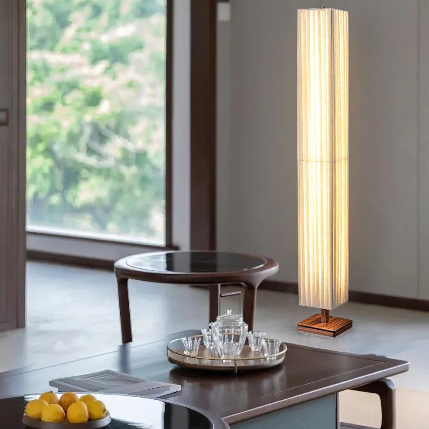 Vesolyre Japandi Fabric Floor Lamp - Letslighting