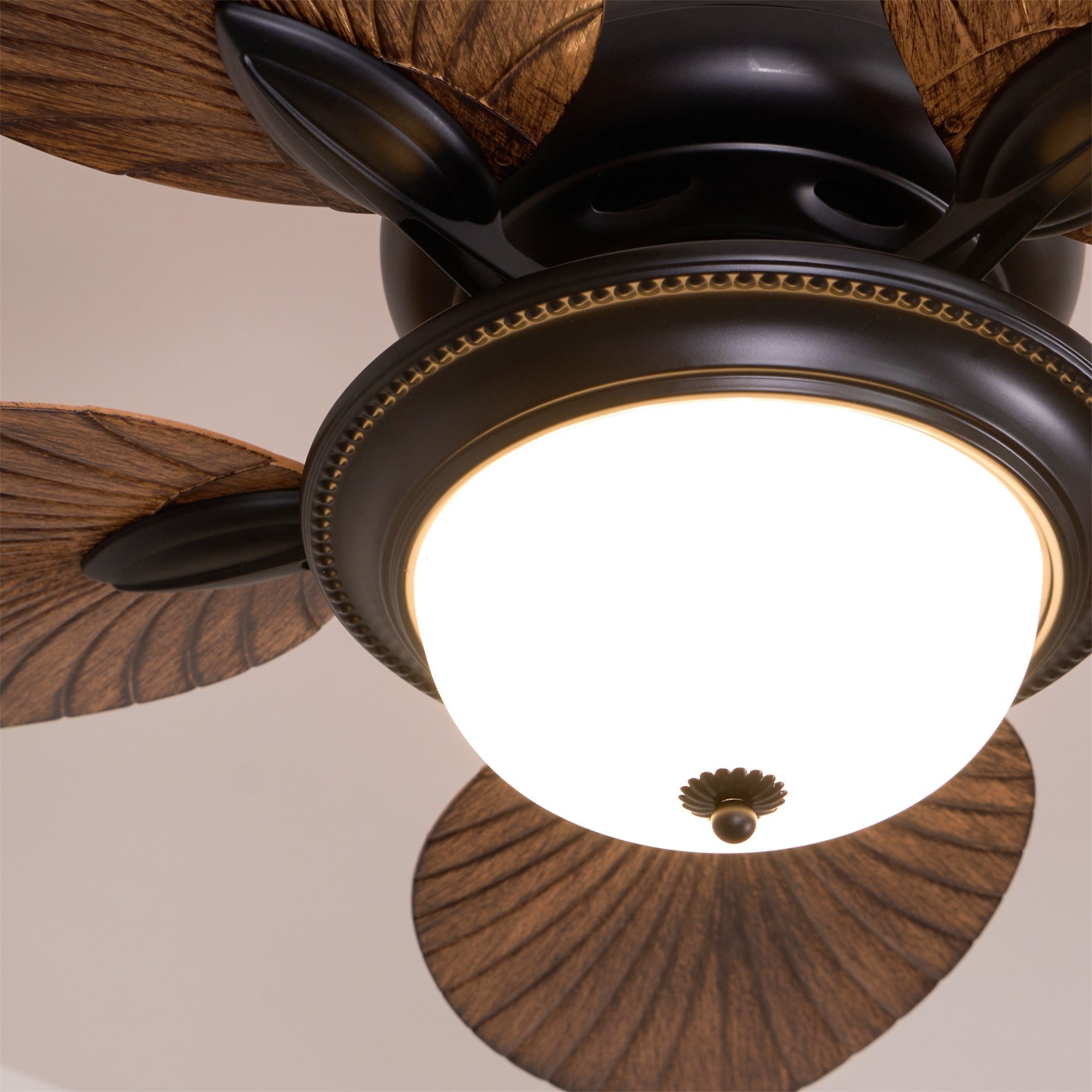 Alora Tropical Wood Ceiling Fan Light - Letslighting