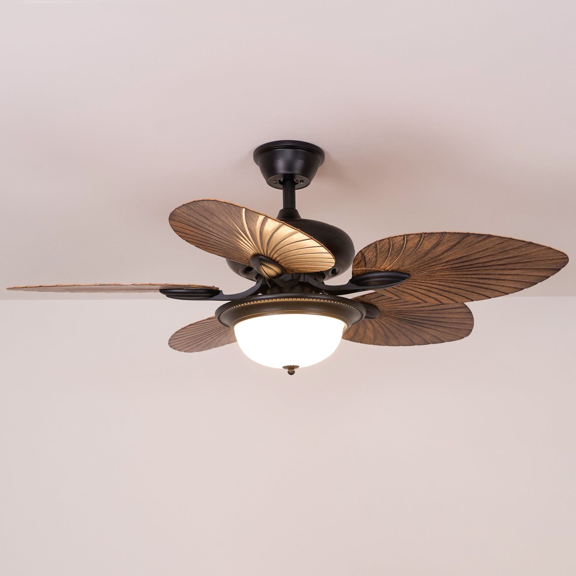 Alora Tropical Wood Ceiling Fan Light - Letslighting