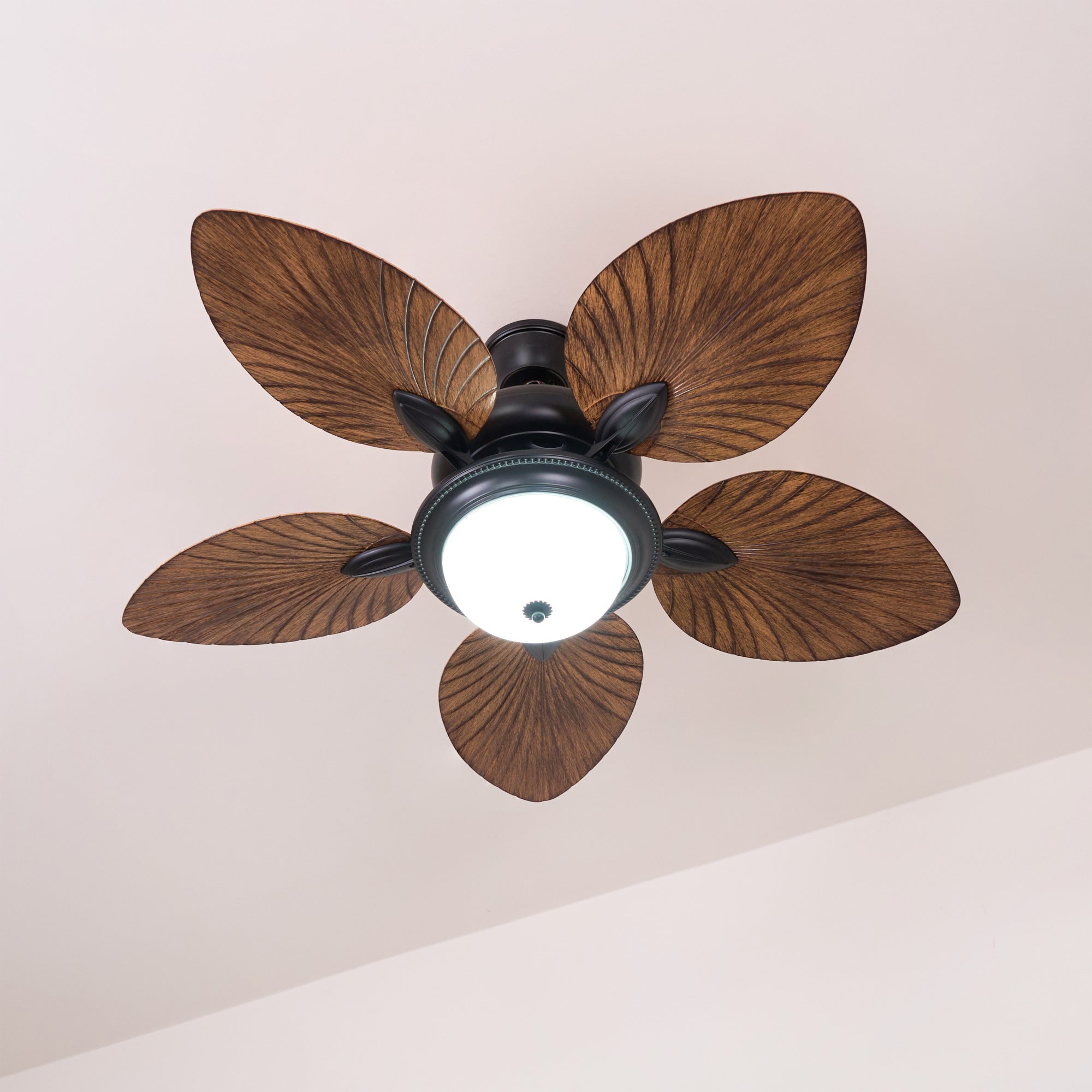 Alora Tropical Wood Ceiling Fan Light - Letslighting