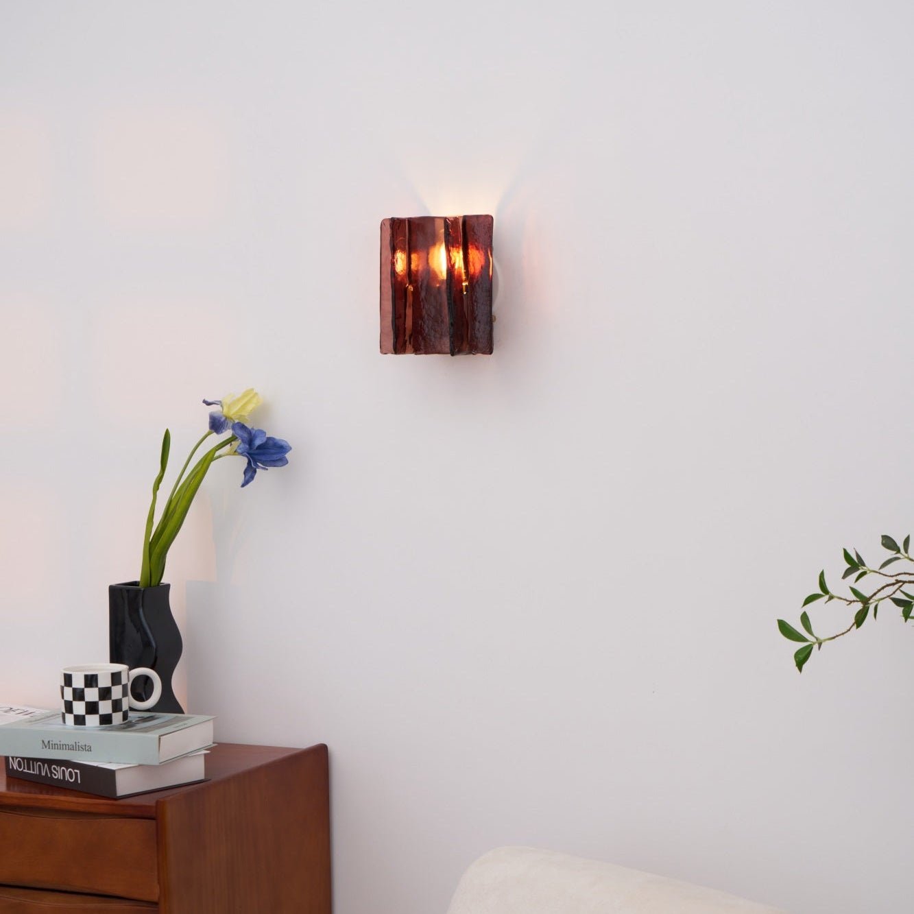 Solanic Lampe Murale Artistique en Verre Élégante - Neutralighting