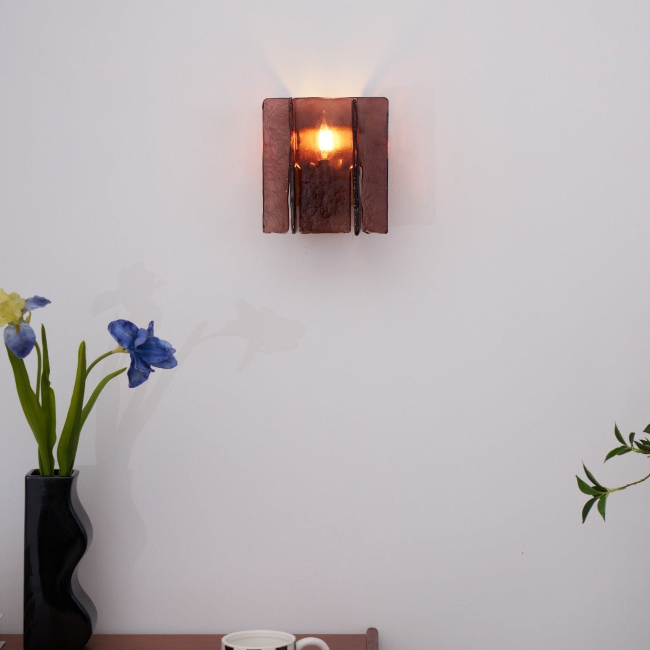 Solanic Lampe Murale Artistique en Verre Élégante - Neutralighting