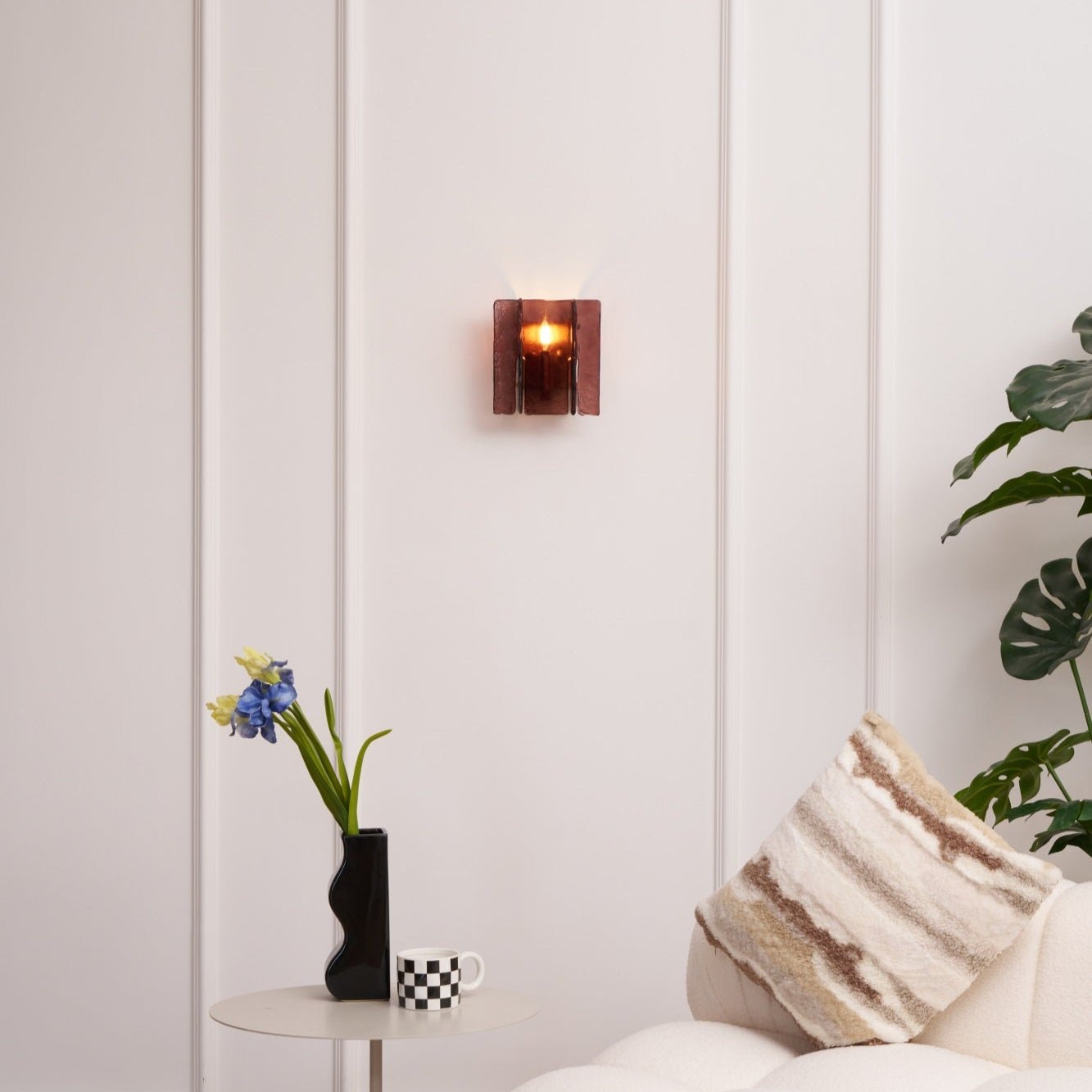 Solanic Lampe Murale Artistique en Verre Élégante - Neutralighting