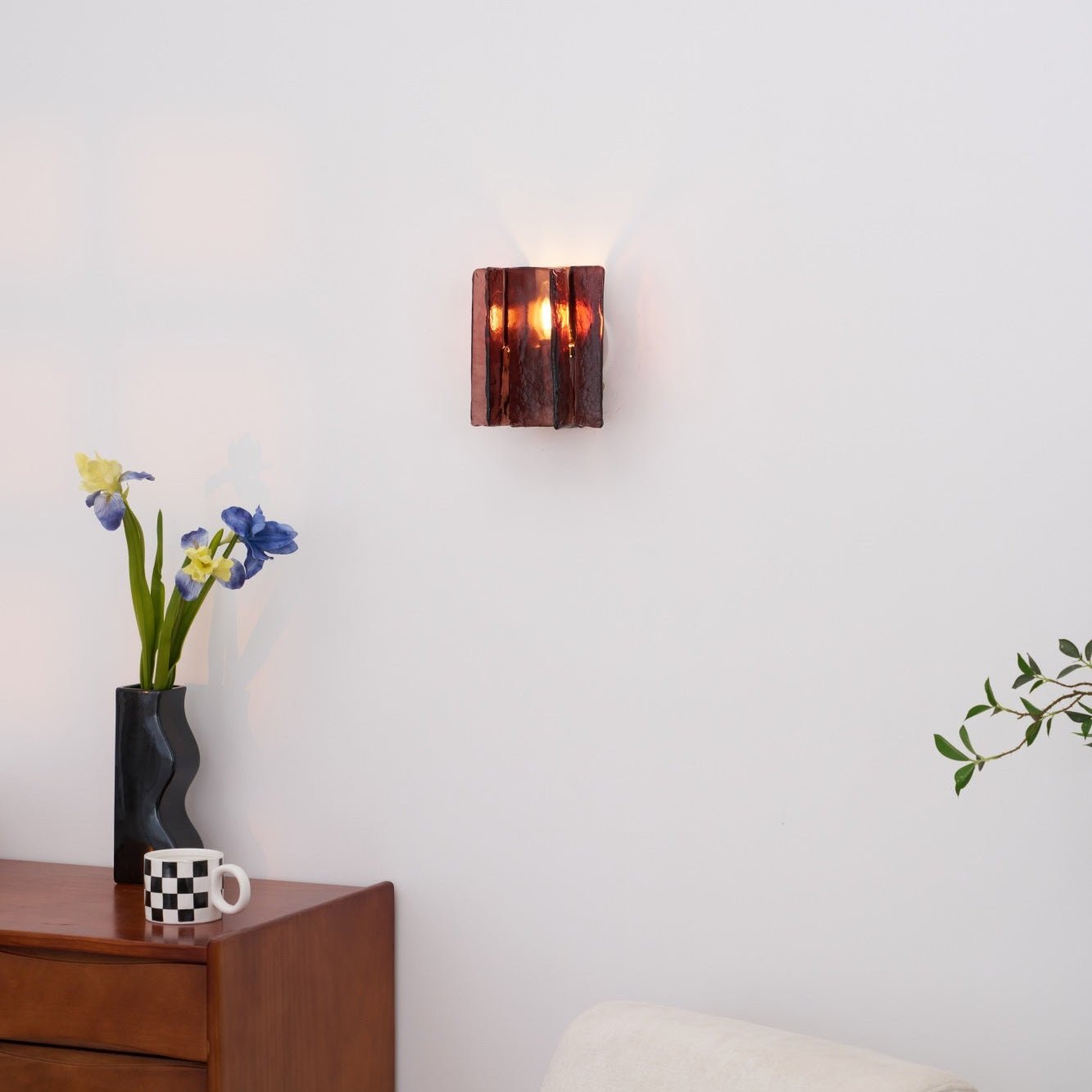 Solanic Lampe Murale Artistique en Verre Élégante - Neutralighting