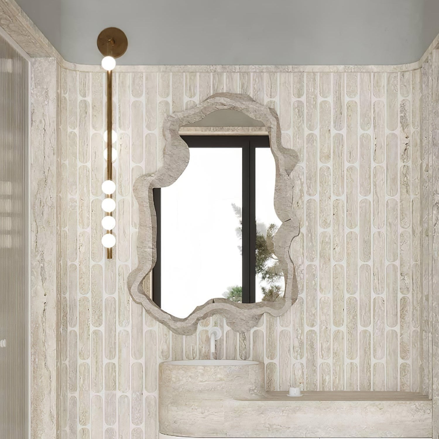 Rory Modern Minimalist Tube Brass Glass Wall Lamp - Letslighting