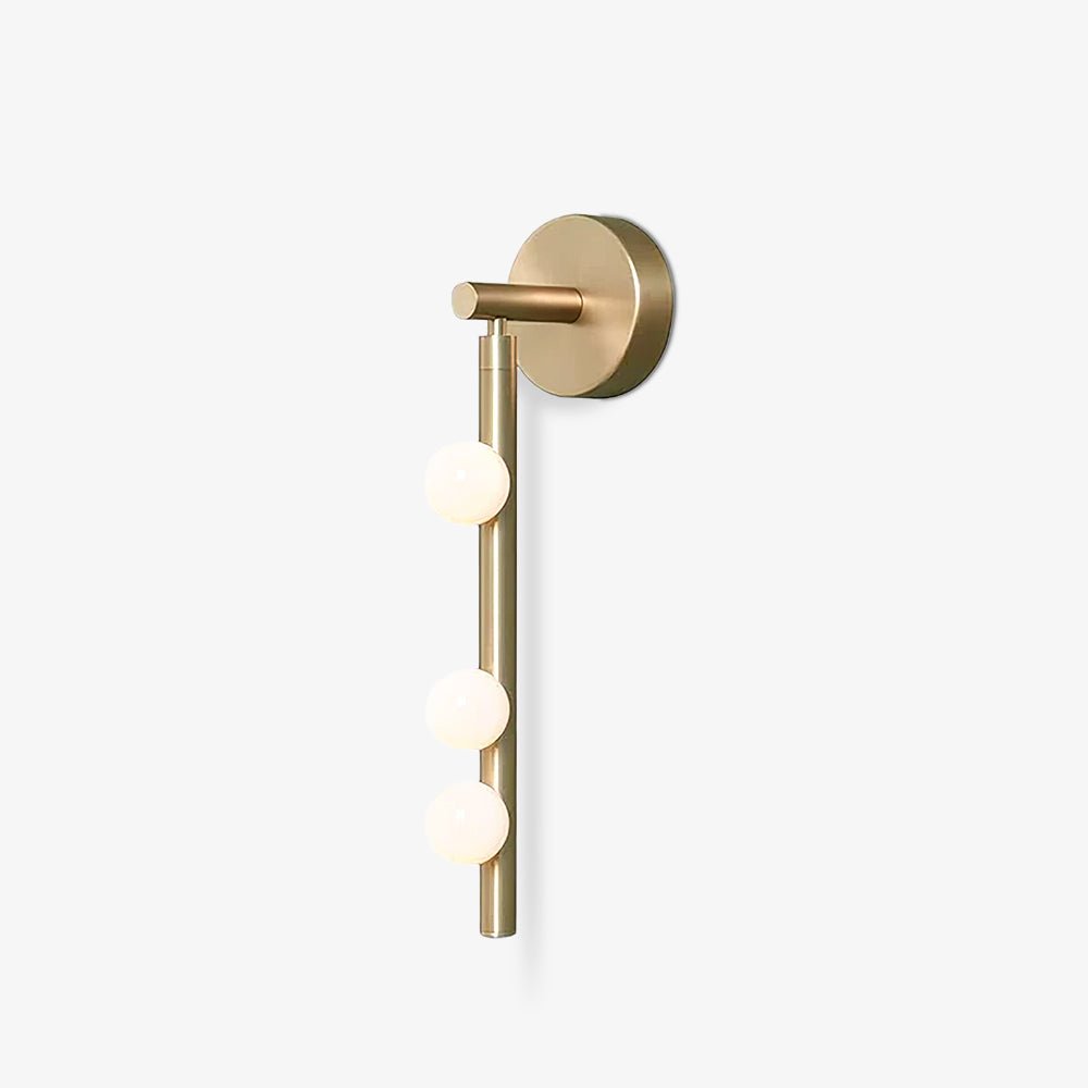 Rory Modern Minimalist Tube Brass Glass Wall Lamp - Letslighting