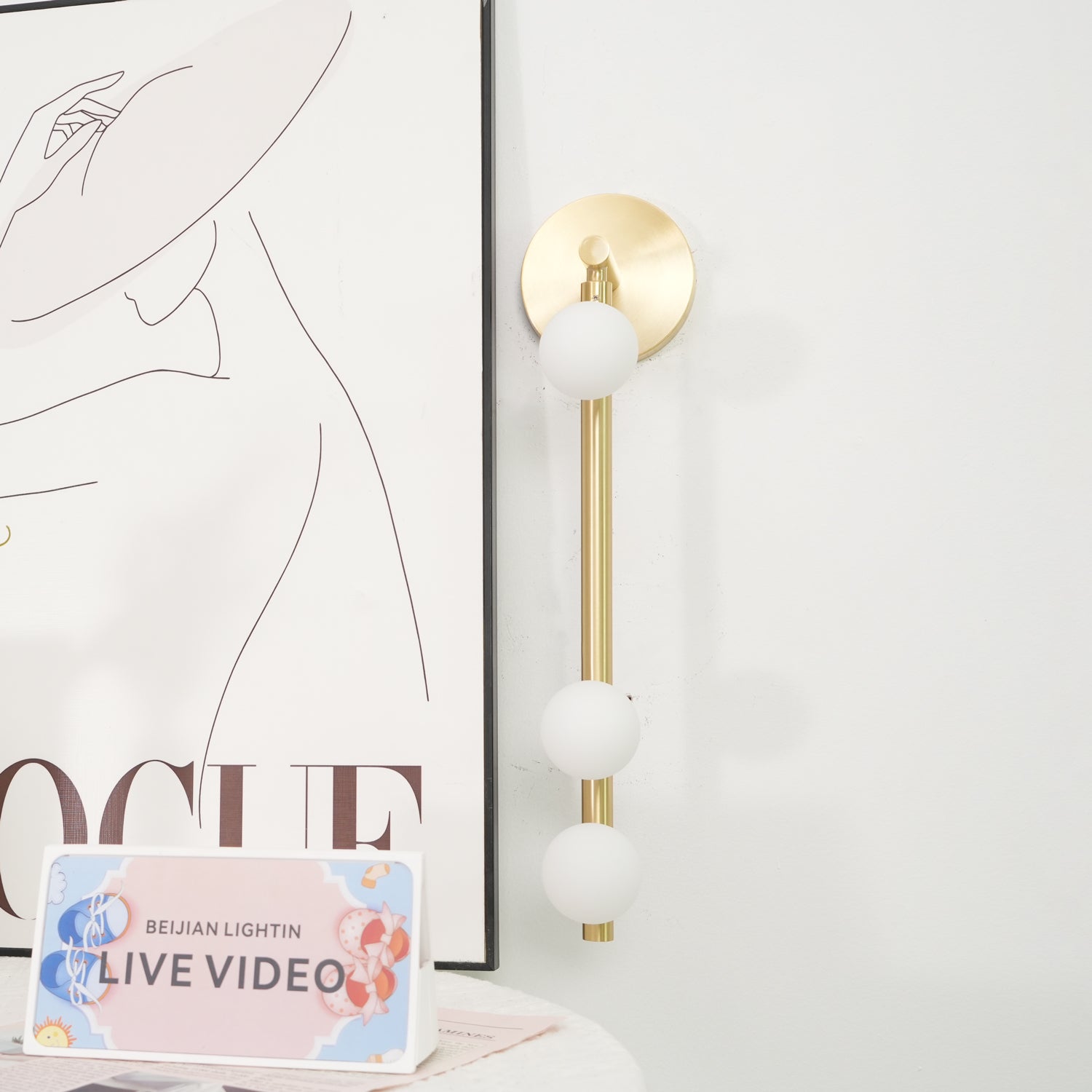 Rory Modern Minimalist Tube Brass Glass Wall Lamp - Letslighting