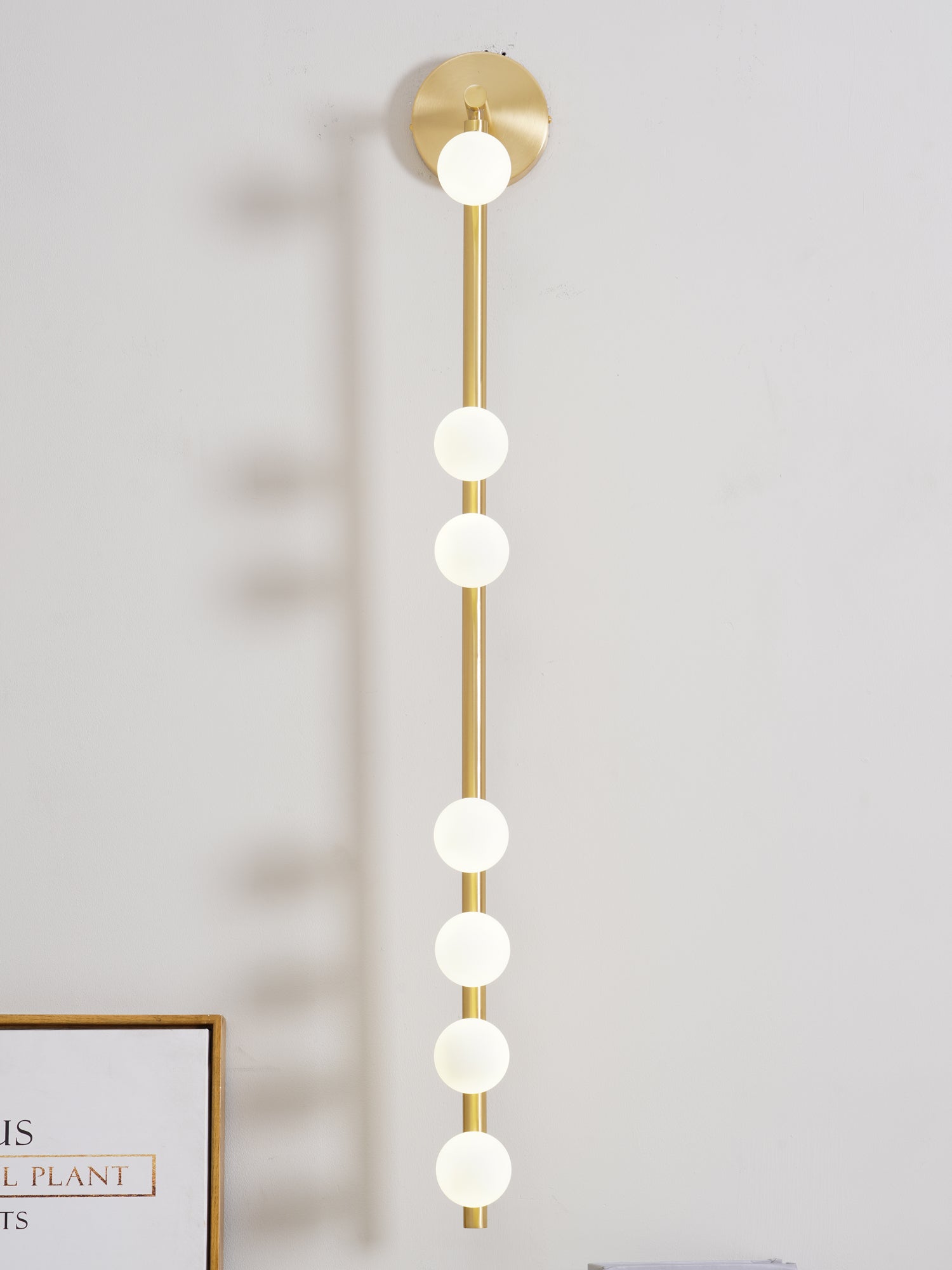 Rory Modern Minimalist Tube Brass Glass Wall Lamp - Letslighting