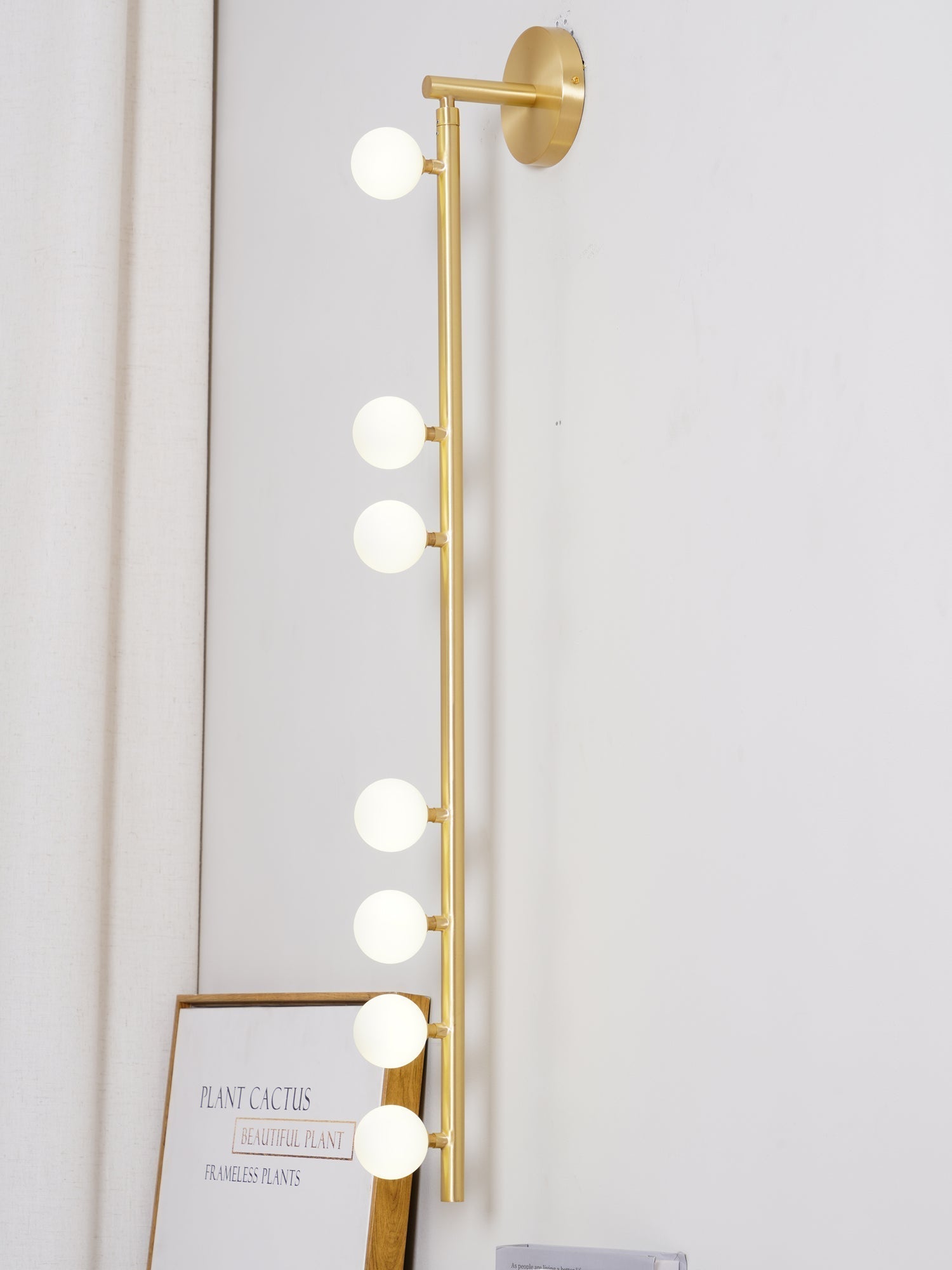 Rory Modern Minimalist Tube Brass Glass Wall Lamp - Letslighting