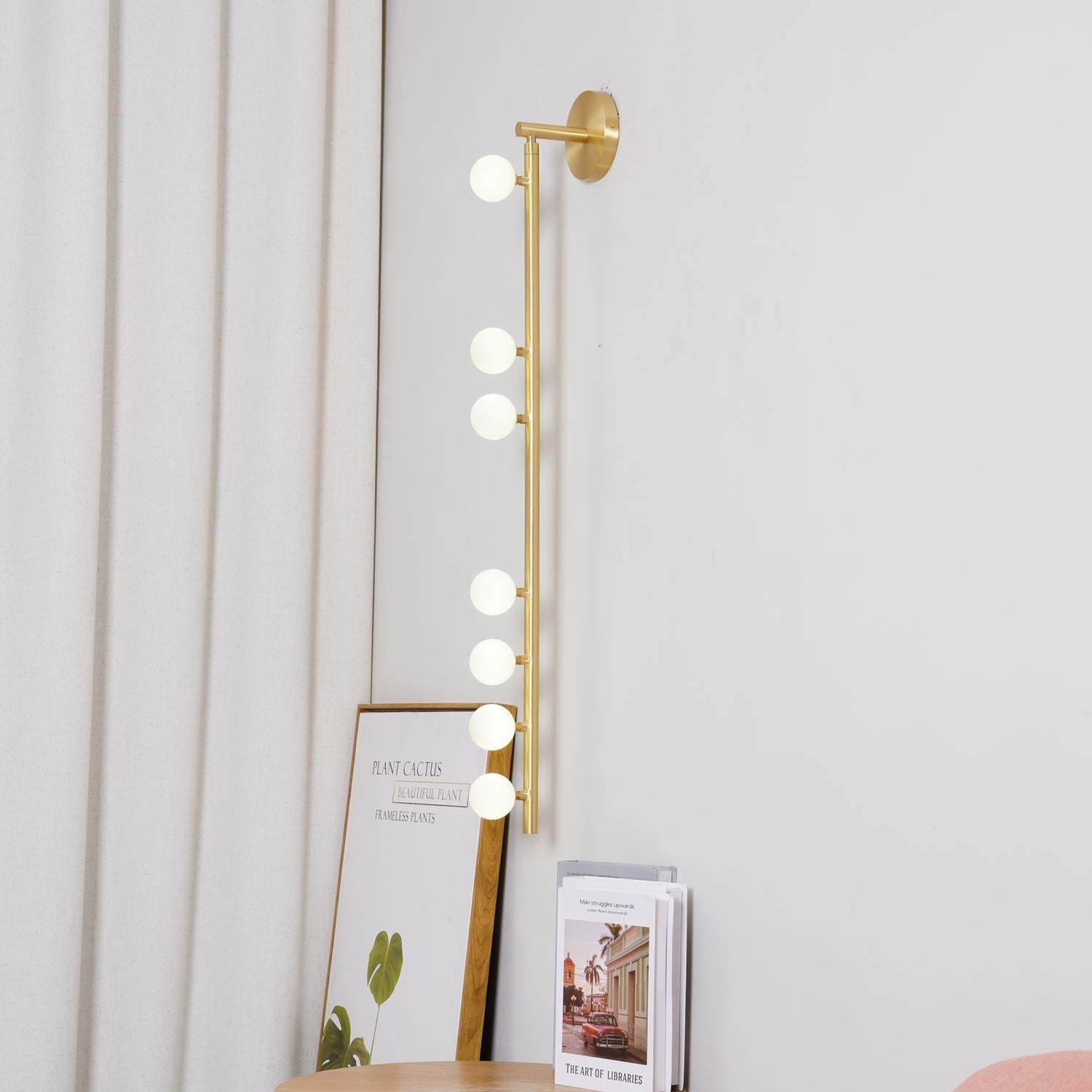 Rory Modern Minimalist Tube Brass Glass Wall Lamp - Letslighting