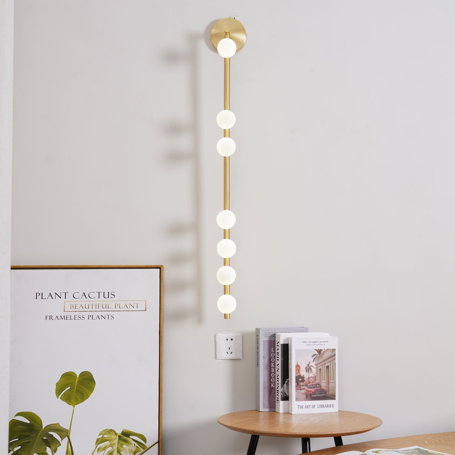 Rory Modern Minimalist Tube Brass Glass Wall Lamp - Letslighting