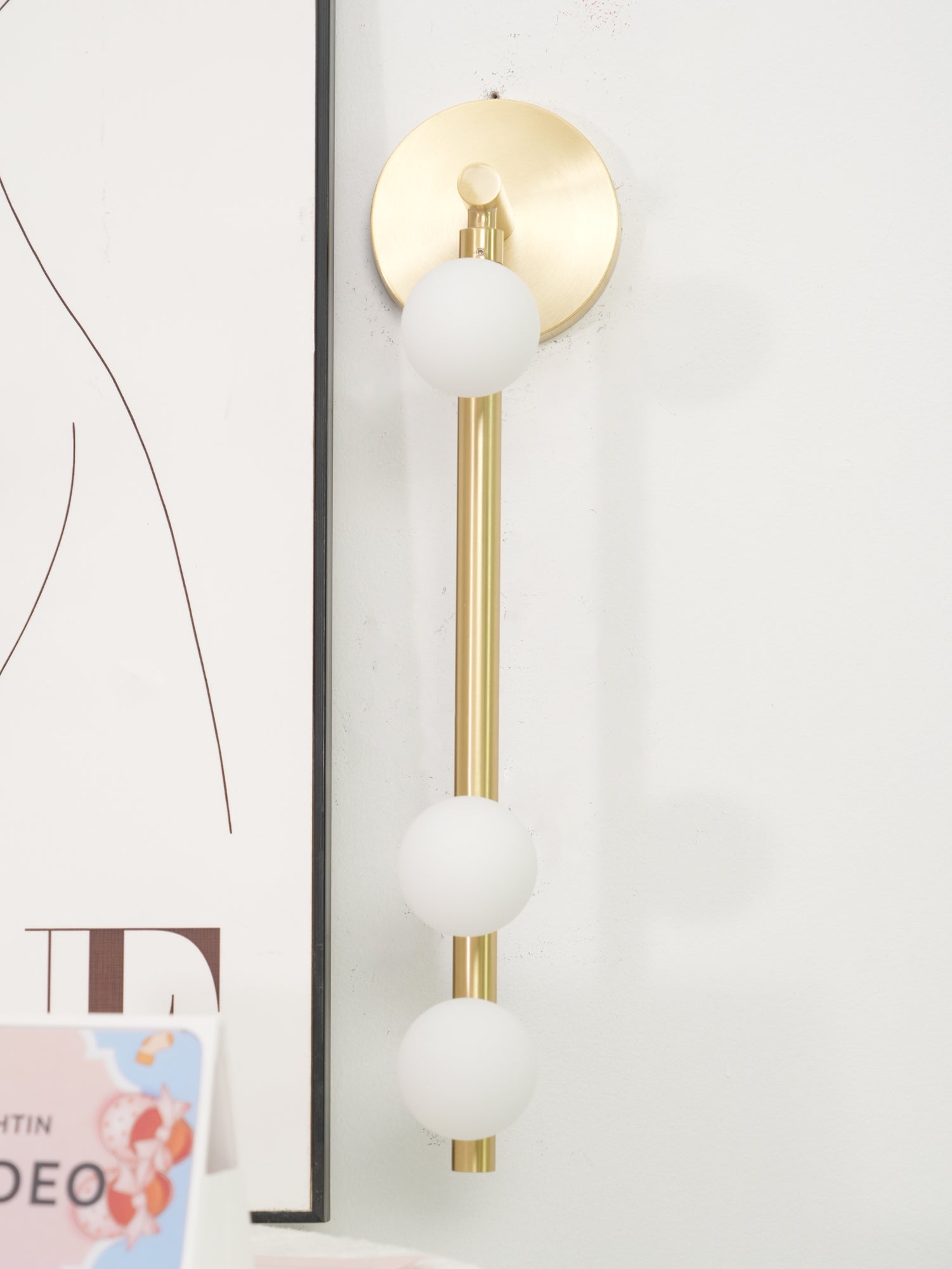 Rory Modern Minimalist Tube Brass Glass Wall Lamp - Letslighting