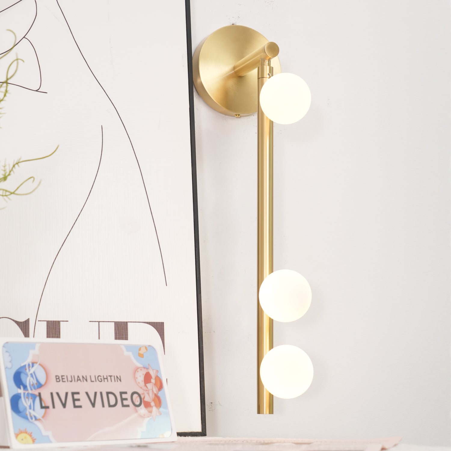 Rory Modern Minimalist Tube Brass Glass Wall Lamp - Letslighting