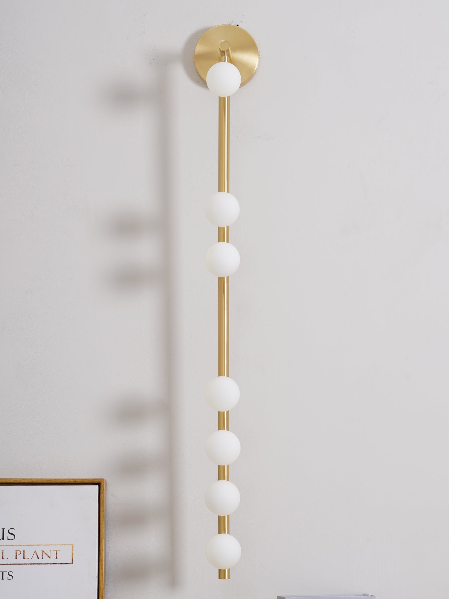 Rory Modern Minimalist Tube Brass Glass Wall Lamp - Letslighting