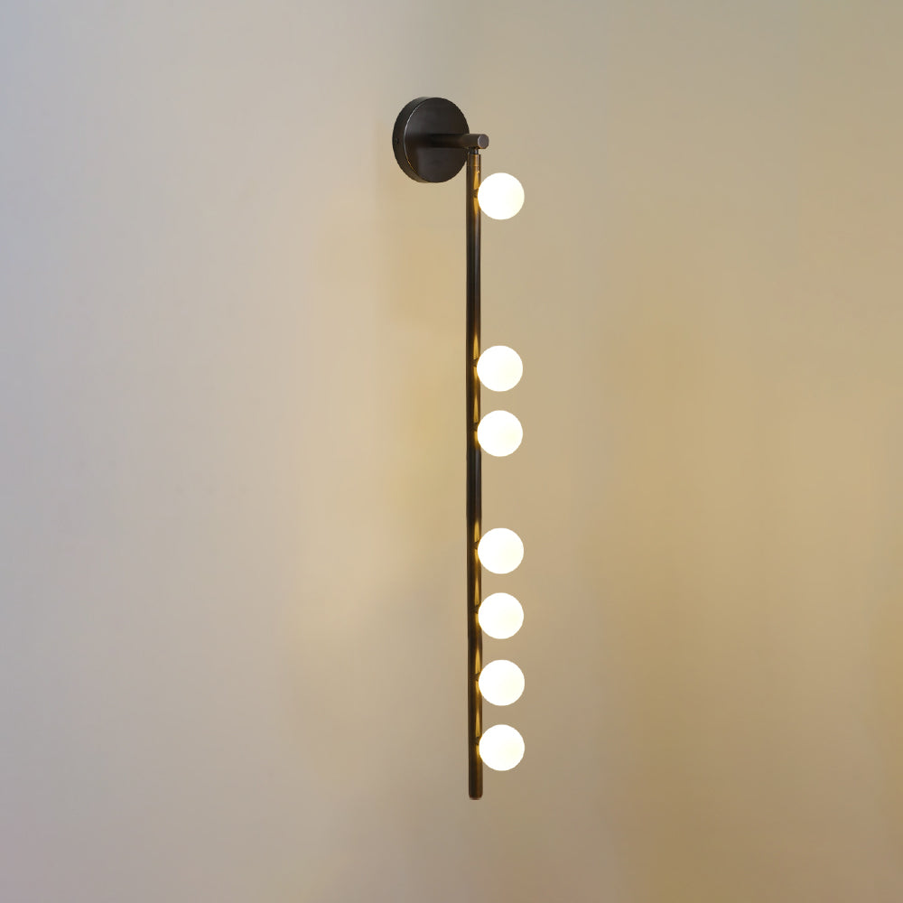 Rory Modern Minimalist Tube Brass Glass Wall Lamp - Letslighting