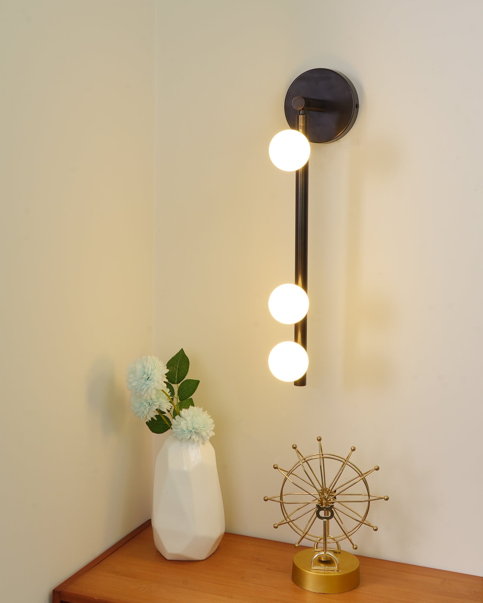 Rory Modern Minimalist Tube Brass Glass Wall Lamp - Letslighting