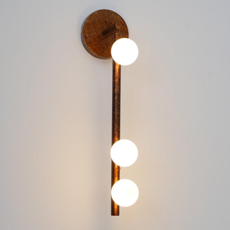 Rory Modern Minimalist Tube Brass Glass Wall Lamp - Letslighting