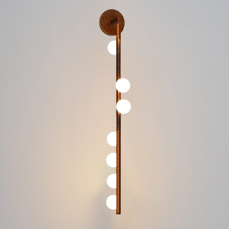 Rory Modern Minimalist Tube Brass Glass Wall Lamp - Letslighting