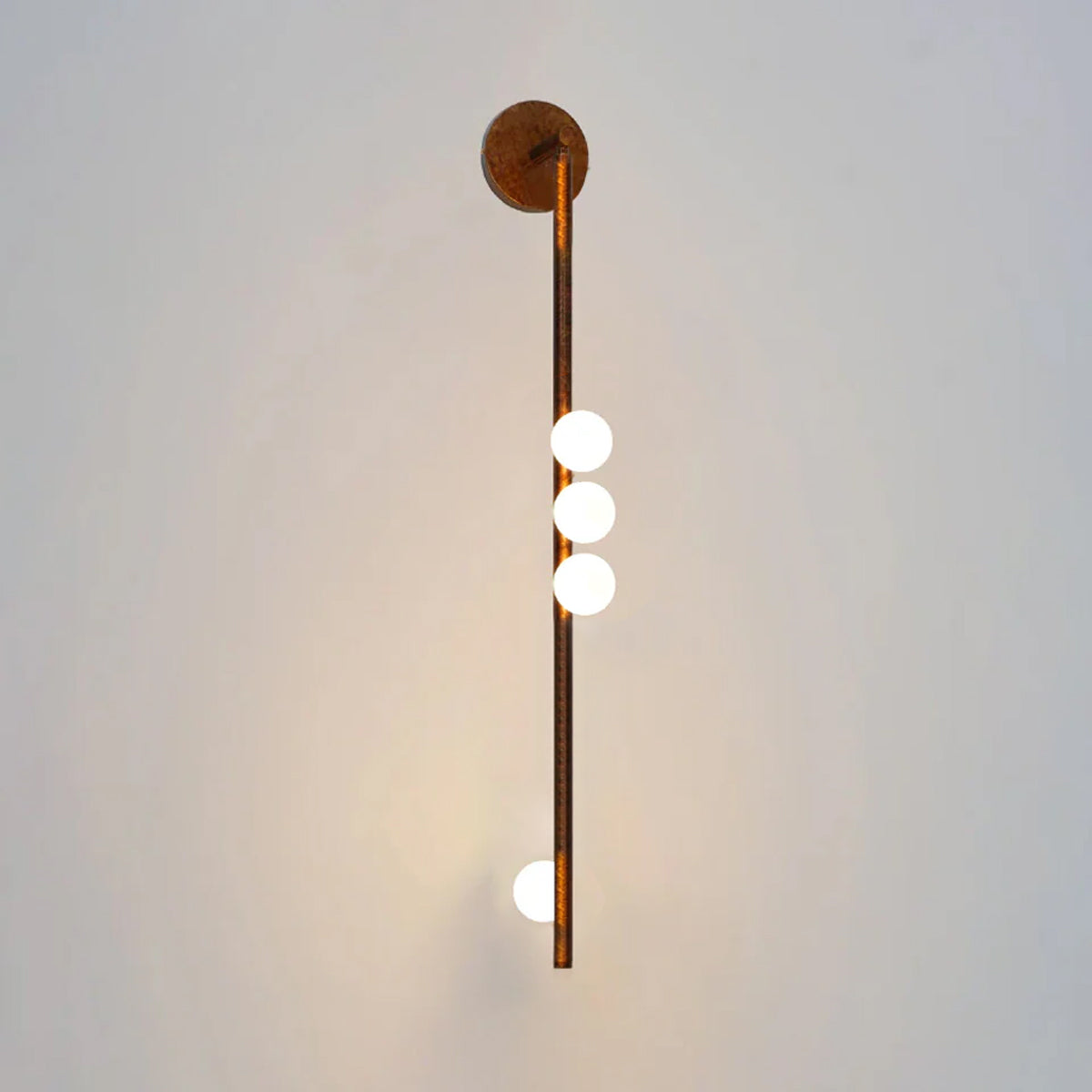 Rory Modern Minimalist Tube Brass Glass Wall Lamp - Letslighting