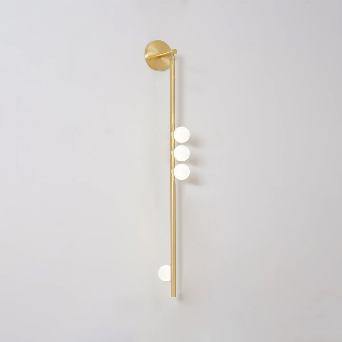Rory Modern Minimalist Tube Brass Glass Wall Lamp - Letslighting