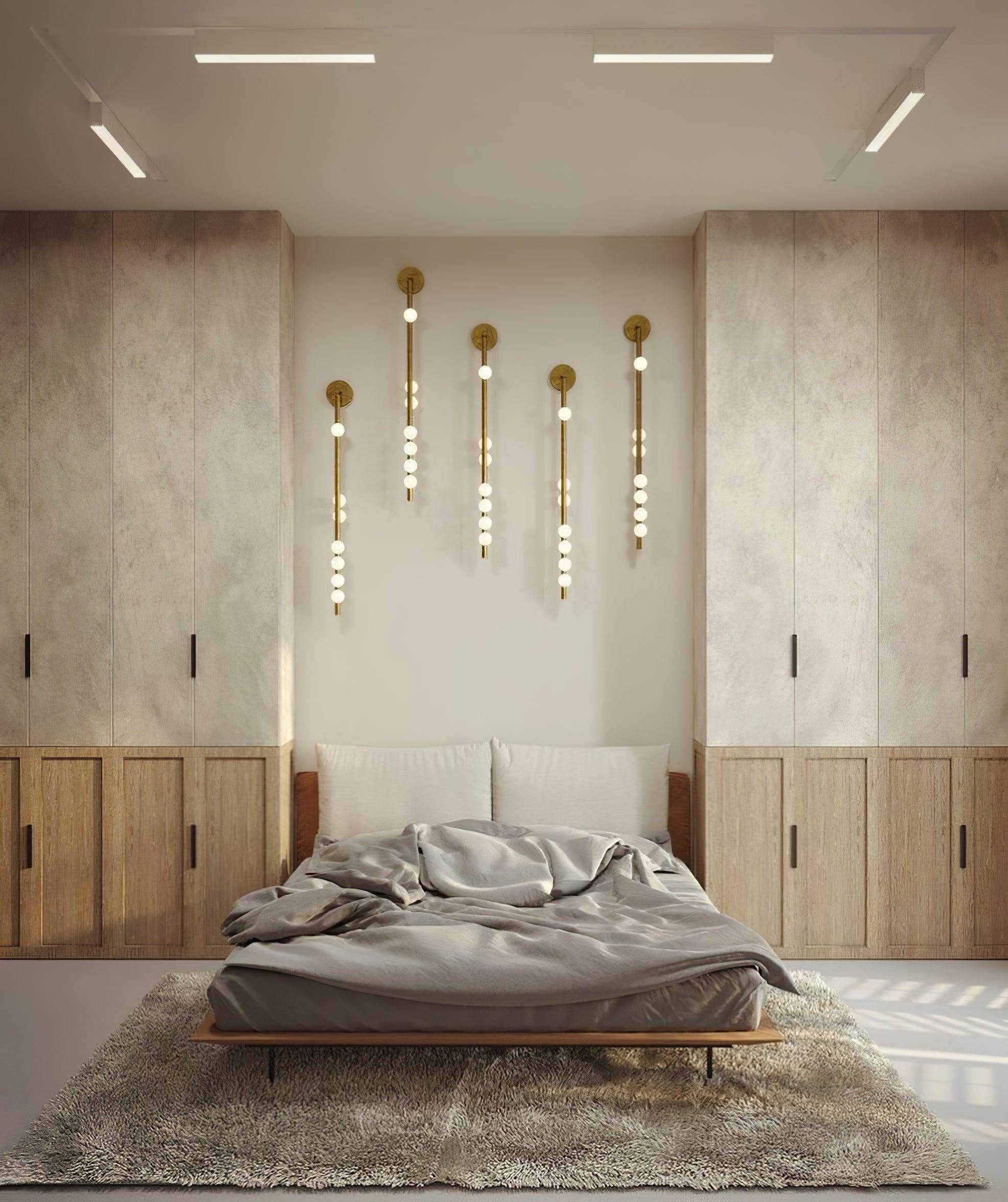 Rory Modern Minimalist Tube Brass Glass Wall Lamp - Letslighting