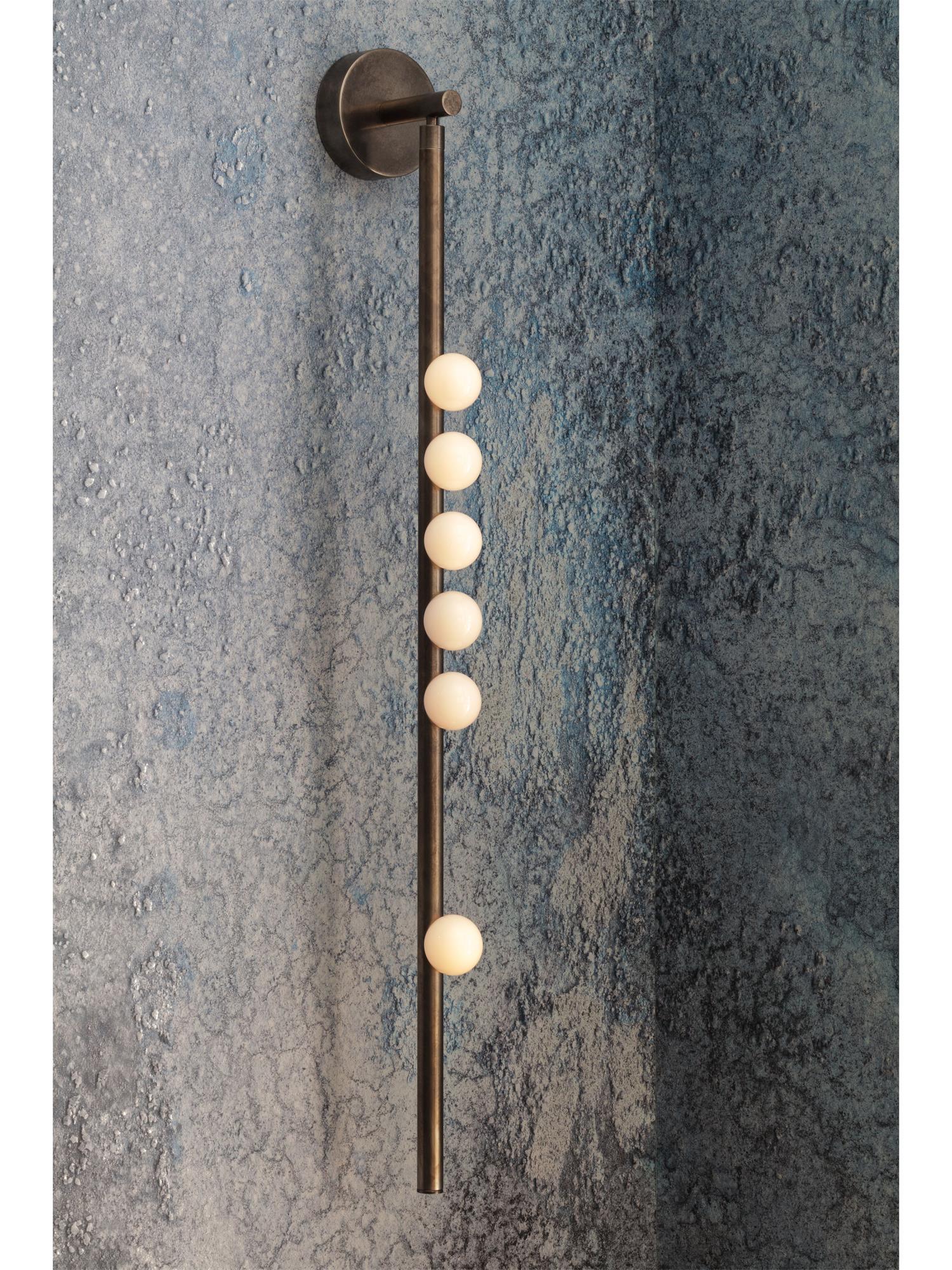 Rory Modern Minimalist Tube Brass Glass Wall Lamp - Letslighting