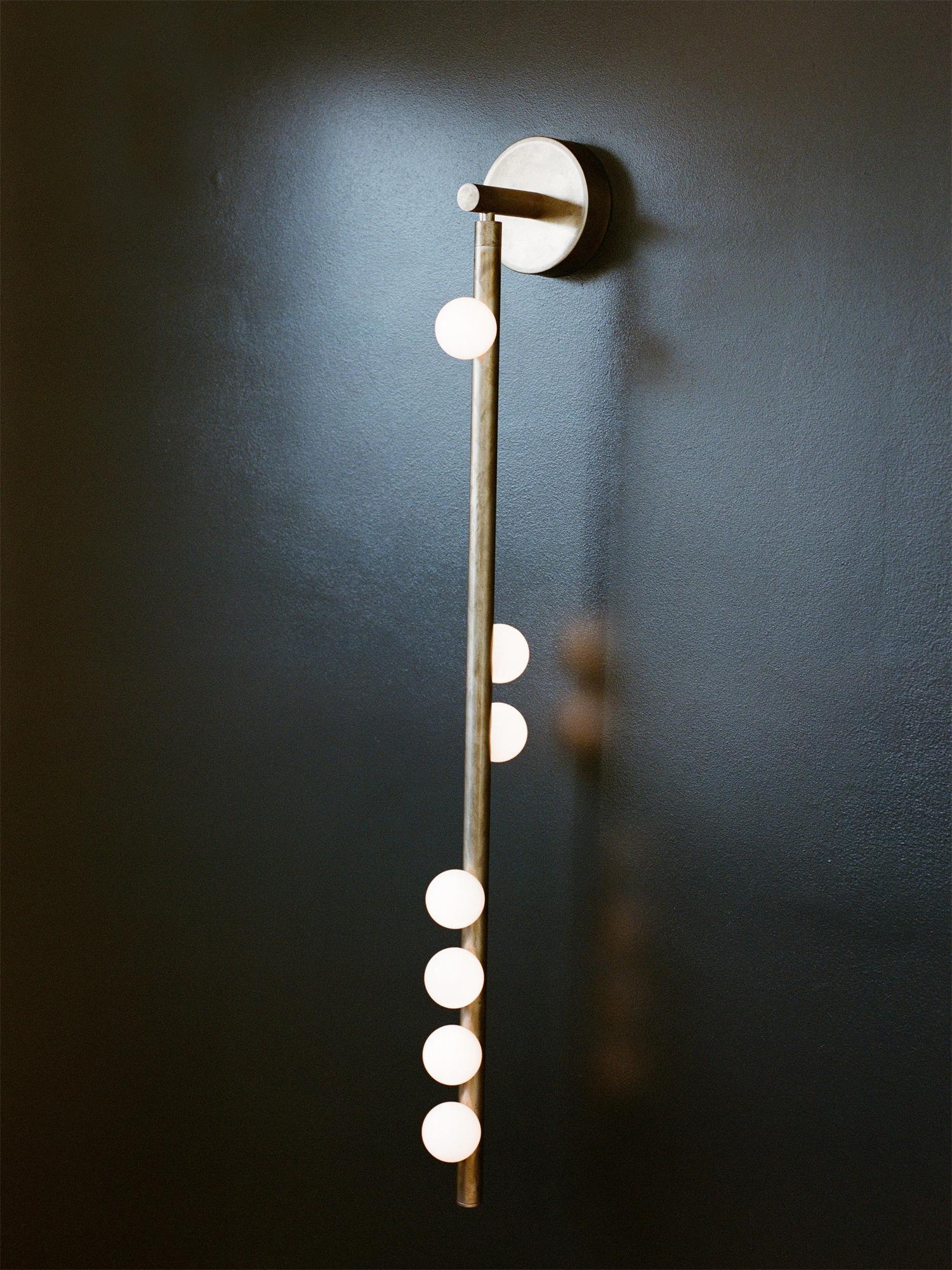 Rory Modern Minimalist Tube Brass Glass Wall Lamp - Letslighting