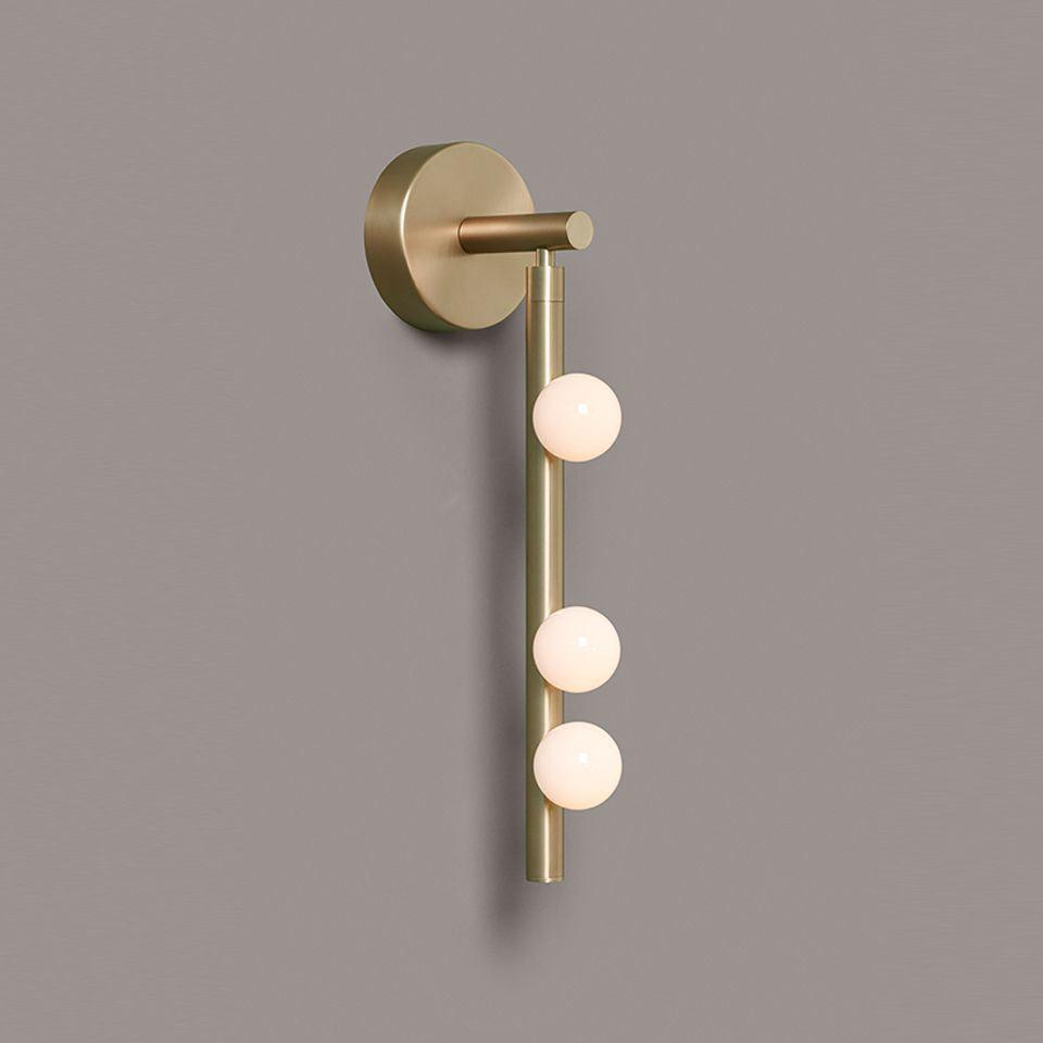 Rory Modern Minimalist Tube Brass Glass Wall Lamp - Letslighting