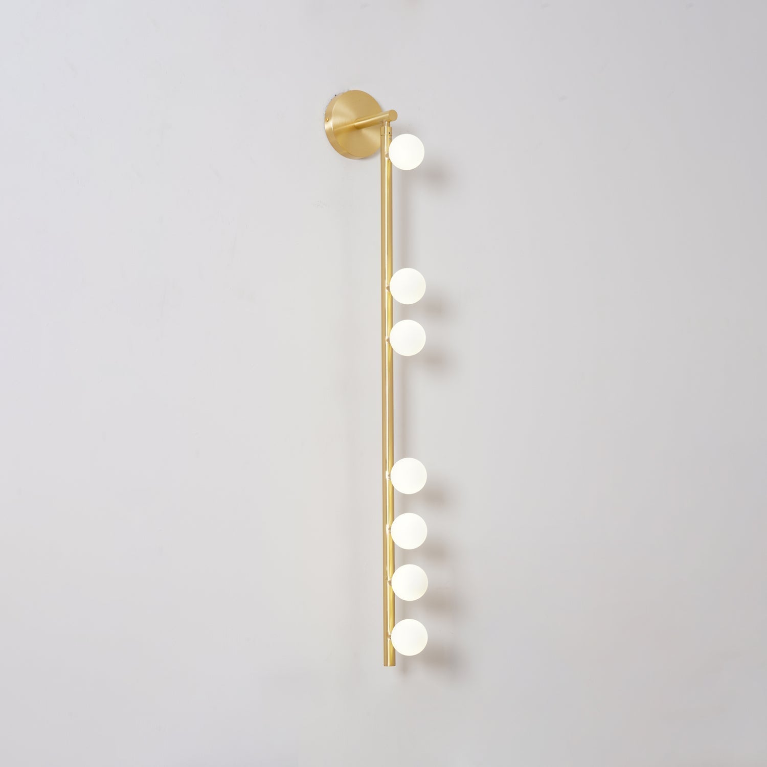 Rory Modern Minimalist Tube Brass Glass Wall Lamp - Letslighting