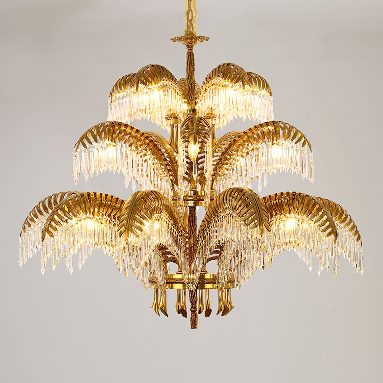 Odoraris Regal Brass Crystal Chandelier - Letslighting