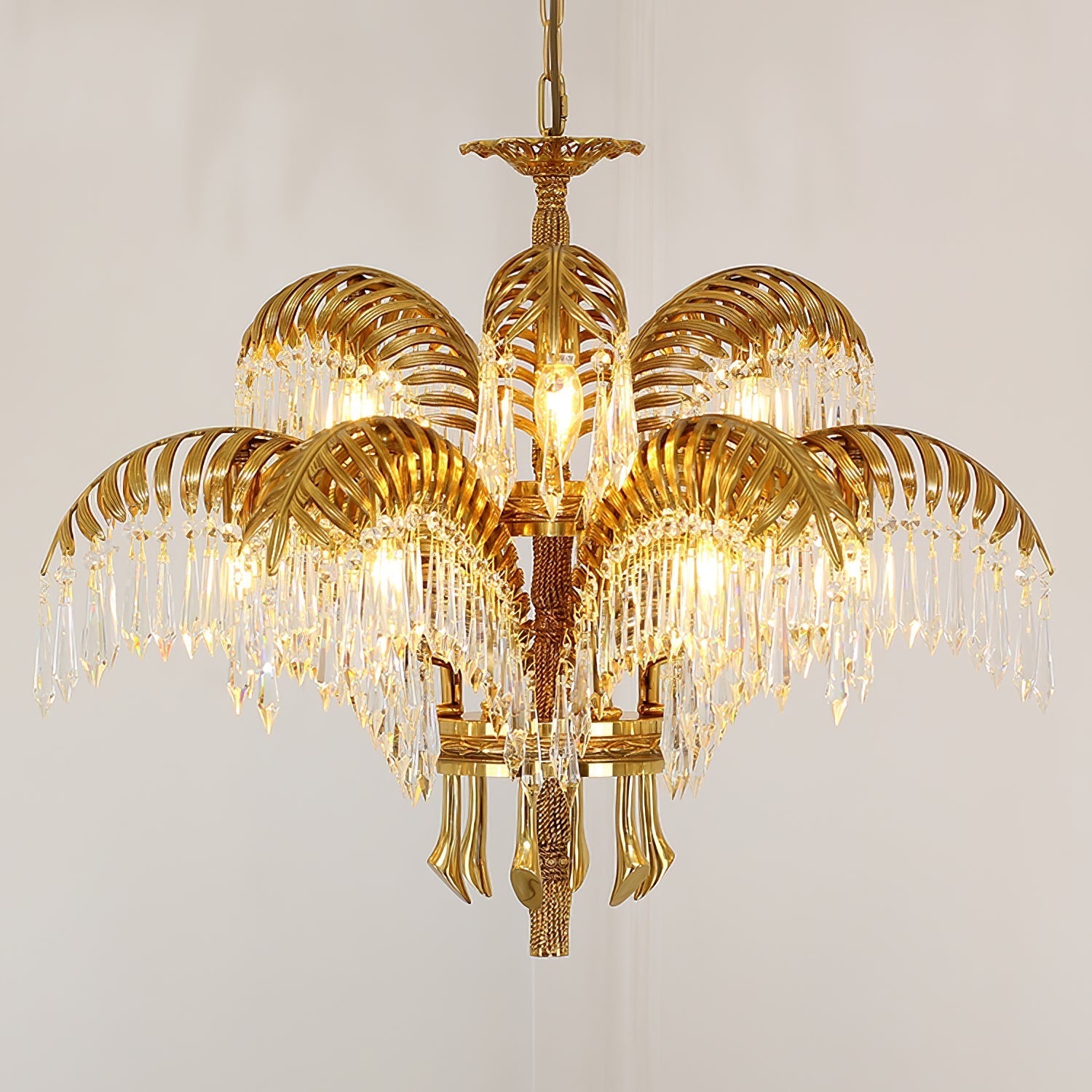 Odoraris Regal Brass Crystal Chandelier - Letslighting