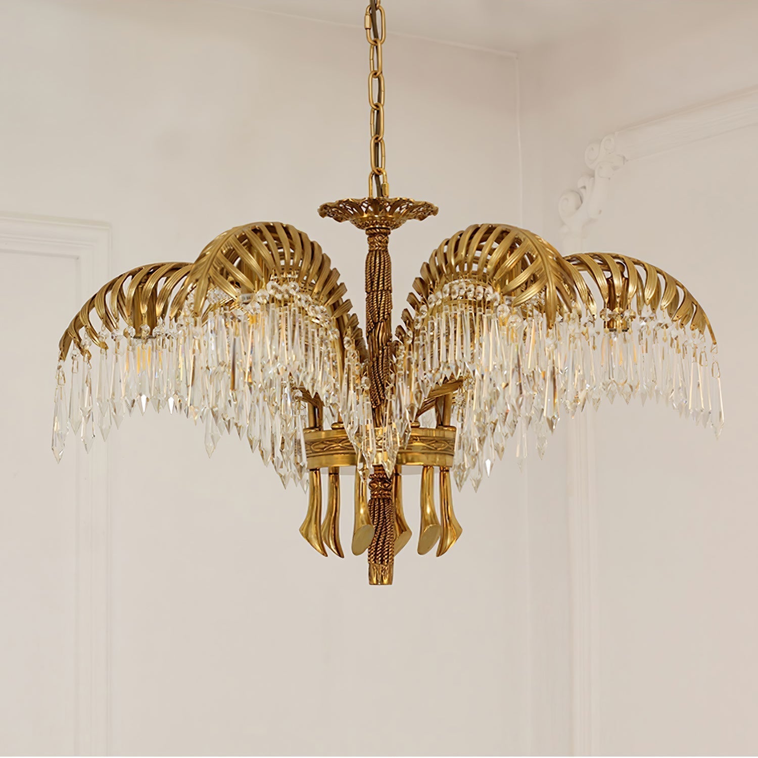 Odoraris Regal Brass Crystal Chandelier - Letslighting