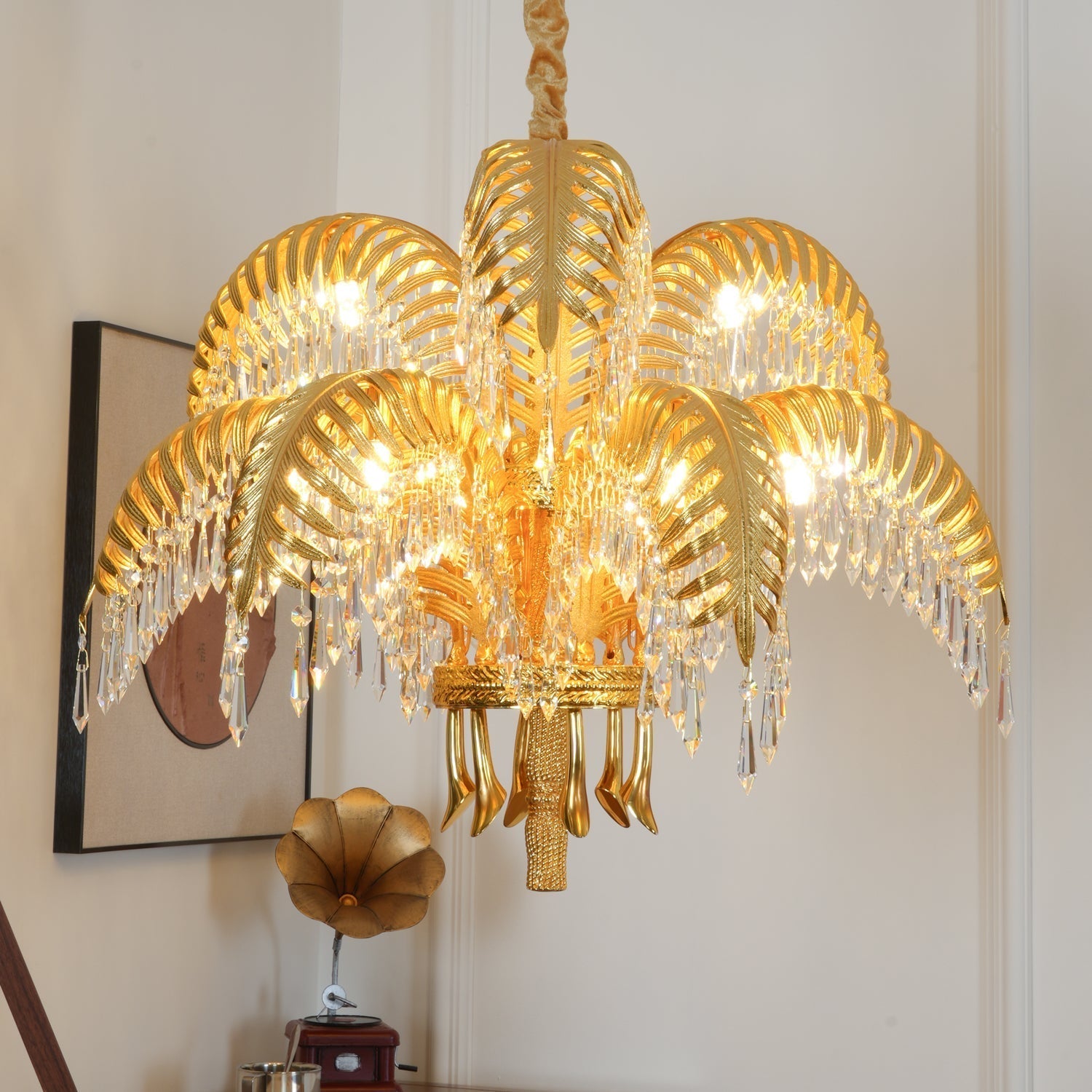 Odoraris Regal Brass Crystal Chandelier - Letslighting