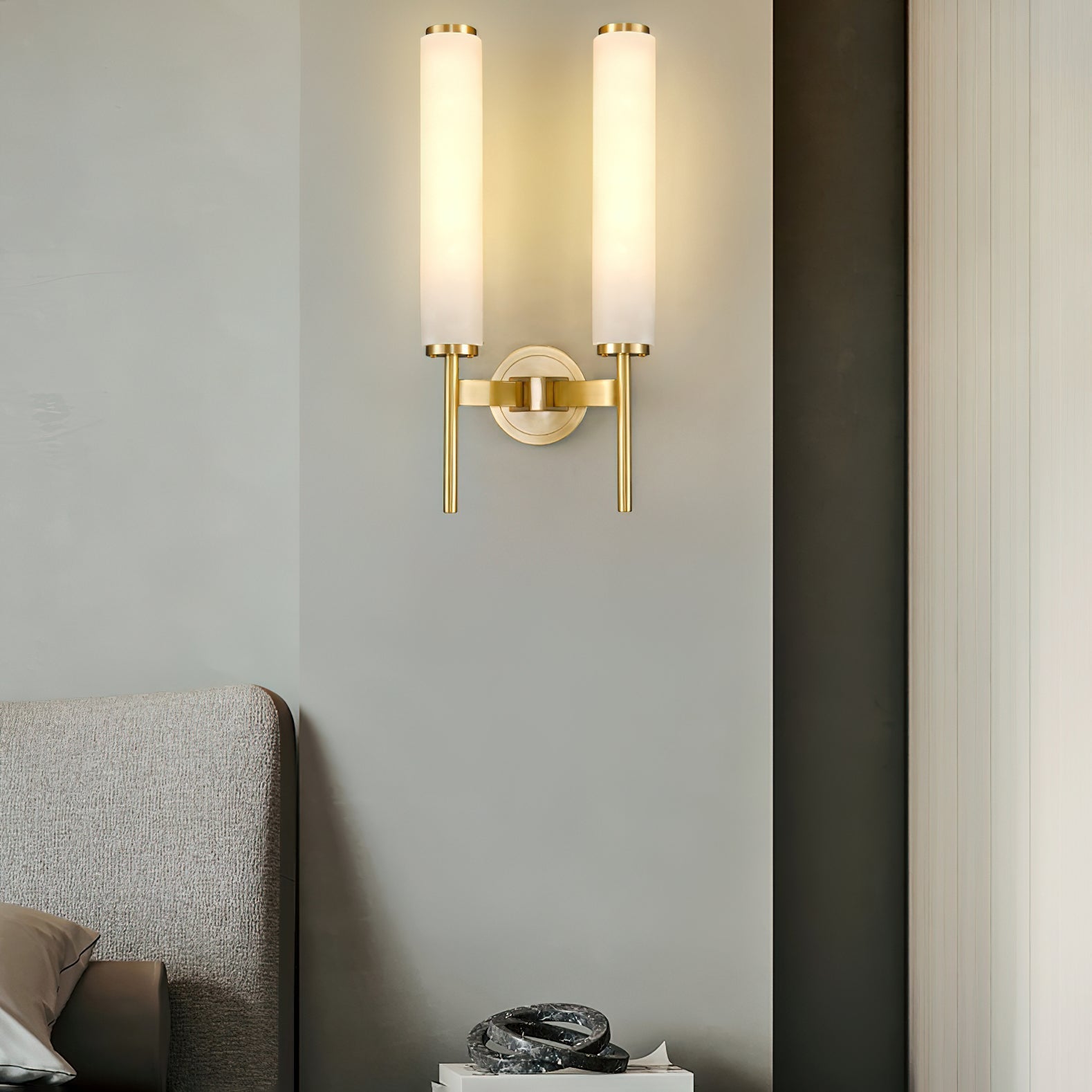 Olrinyra Applique Murale Cylindre en Albâtre - Neutralighting