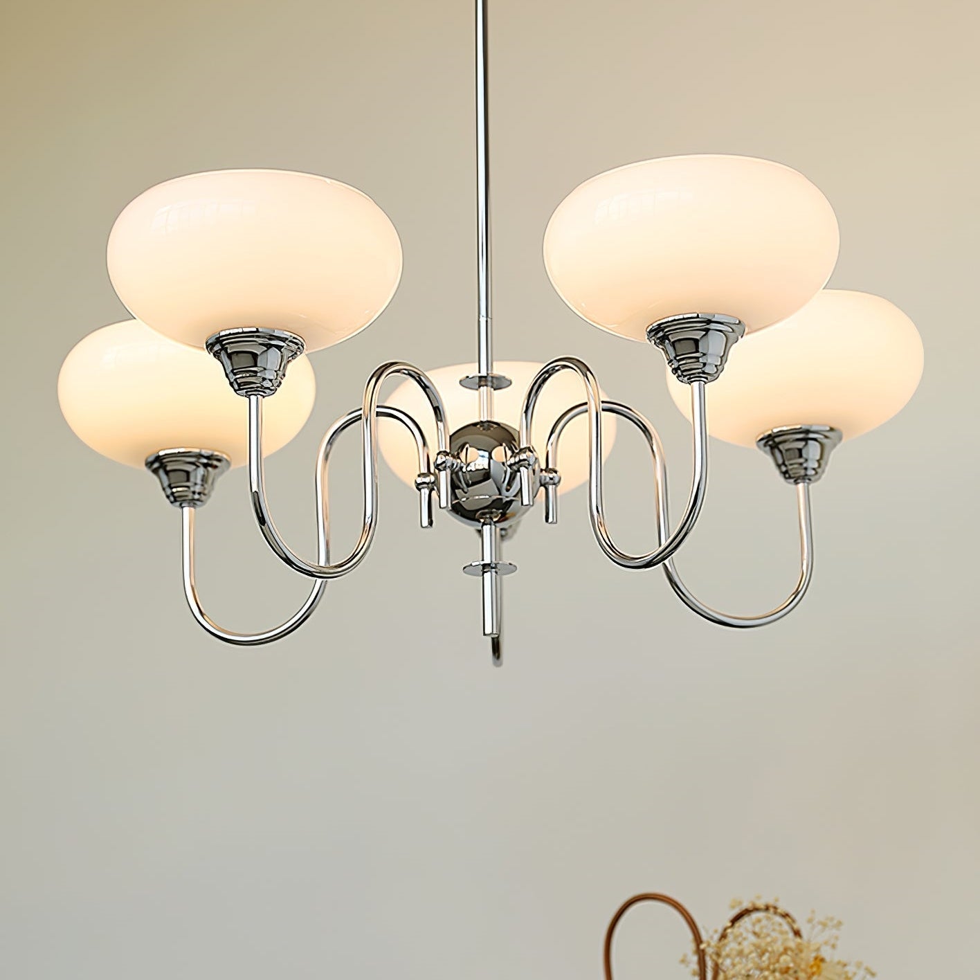 Arisha Vintage LED Metal Glass Chandelier Living Room