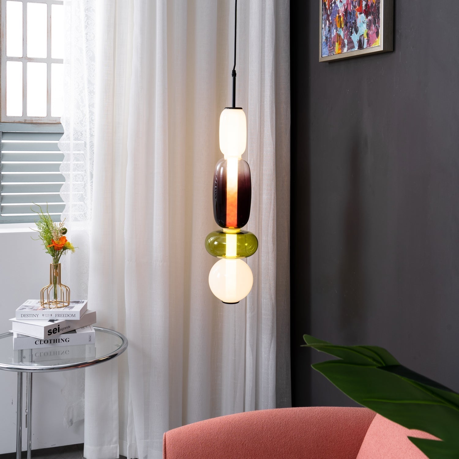 Zodore Premium Art Stained Glass Pendant Lamp - Letslighting