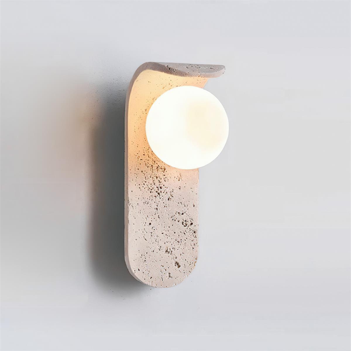 Terra Applique Murale Minimaliste en Travertin - Neutralighting
