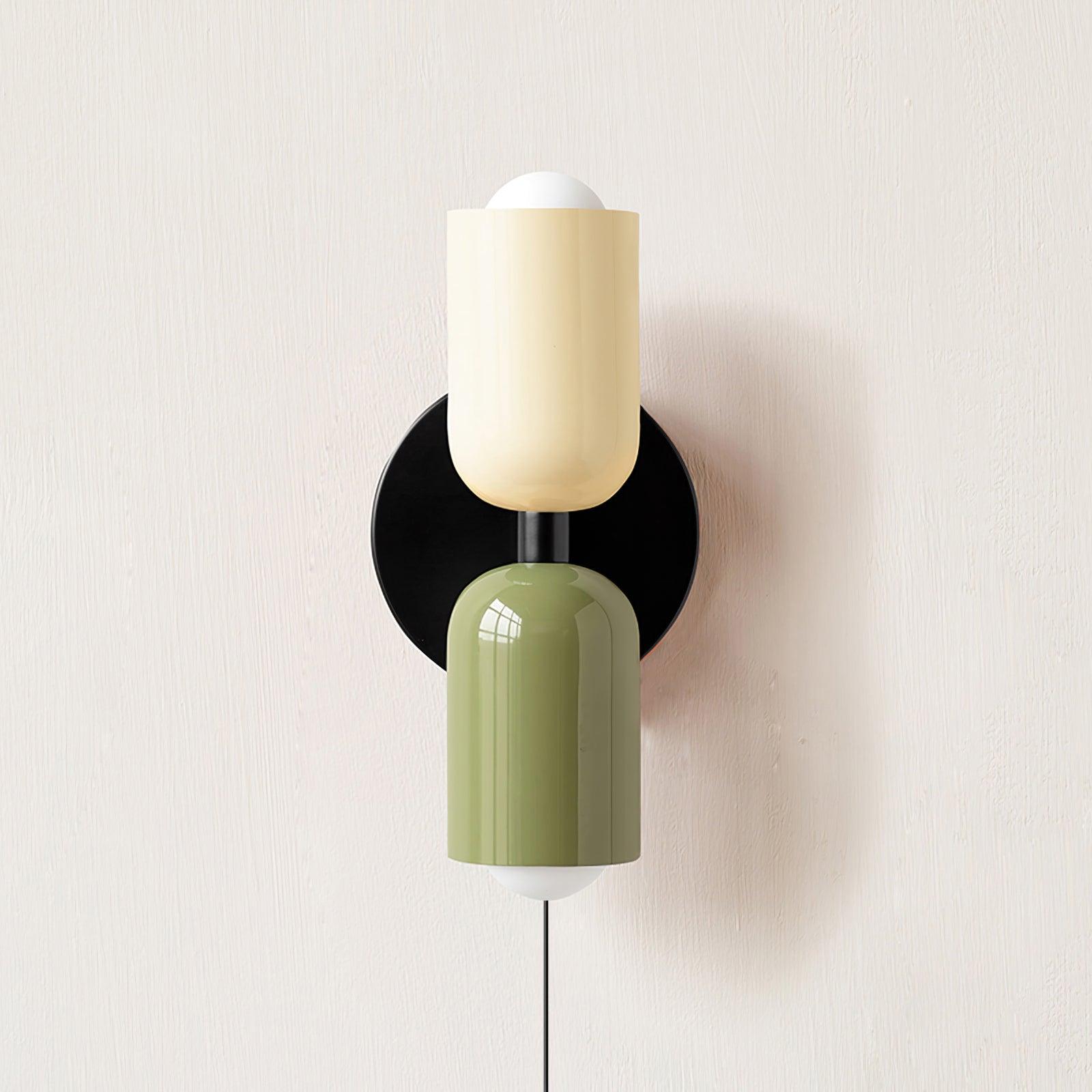 Lustra Wall Lamp Green Black Minimalist Plug-In - Neutralighting