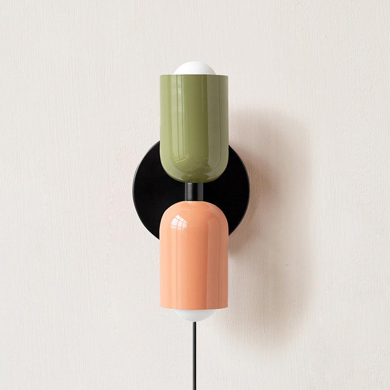 Lustra Wall Lamp Green Black Minimalist Plug-In - Neutralighting