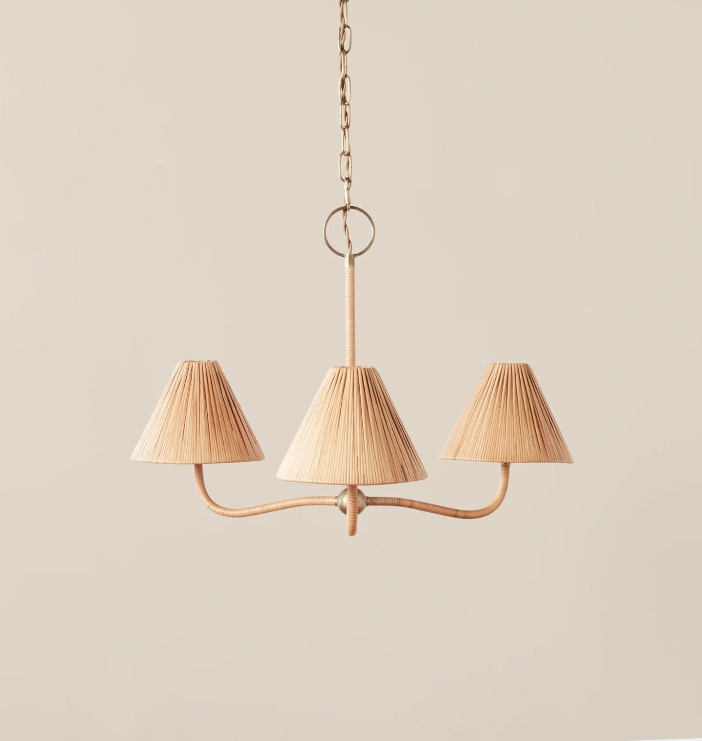 Delphine Elegance Natural Woven Rattan Chandelier - Letslighting