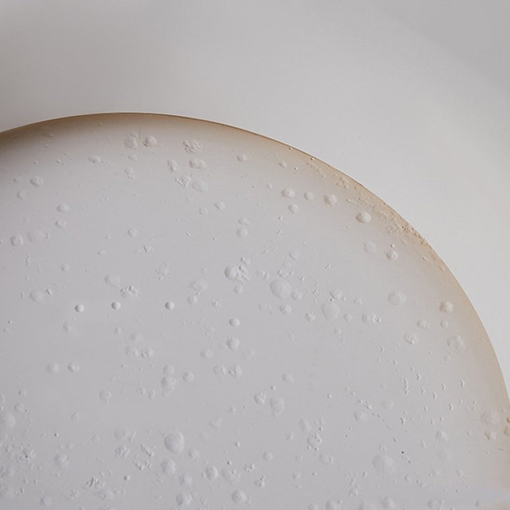 Aria Decorative Moon Metal/Gypsum Wall Lamp, White