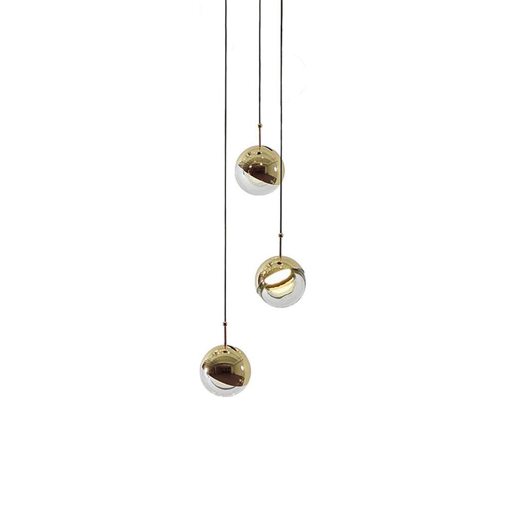 Solara Pendant Lamp Steel Glass Multi Drop Minimalist Staircase - Letslighting
